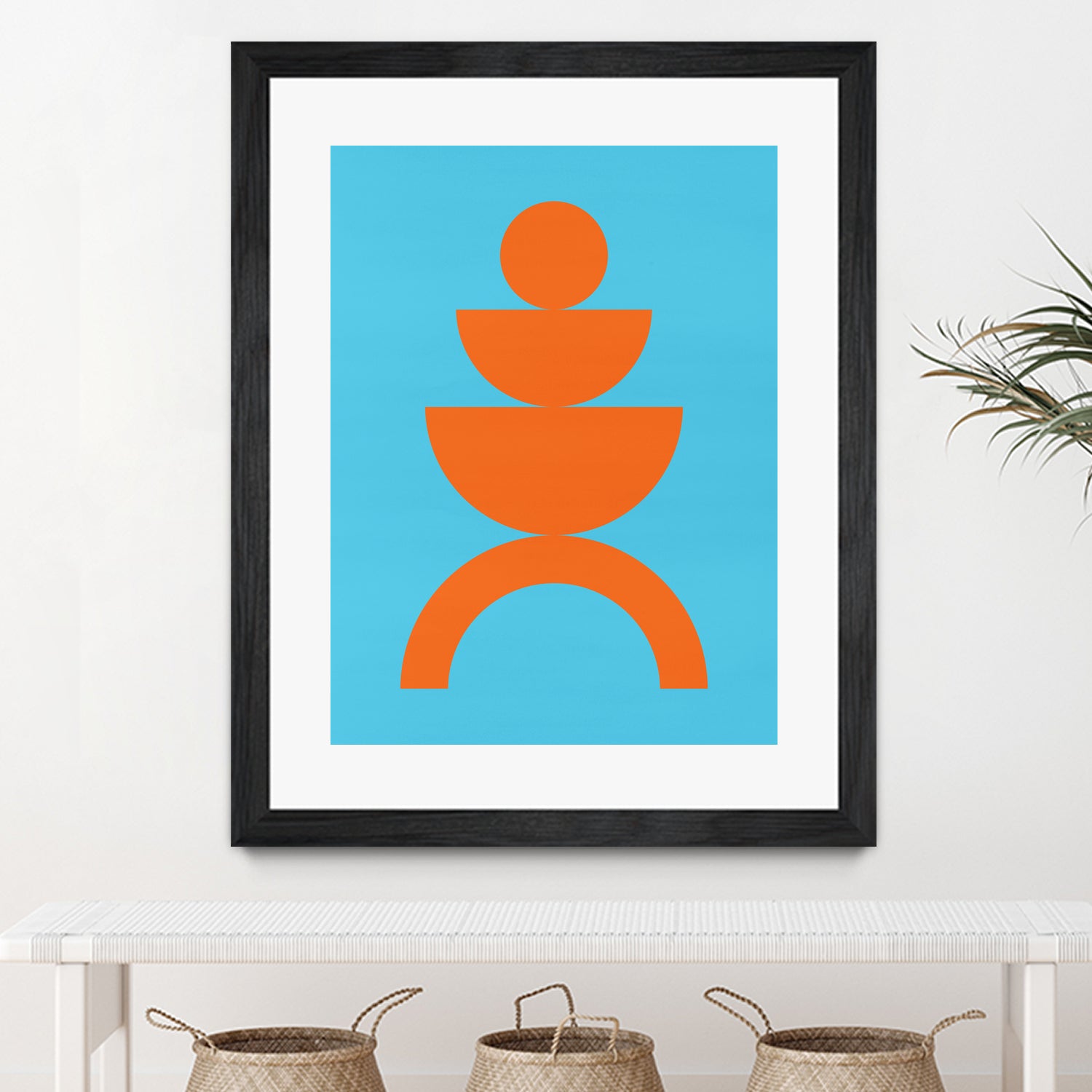 Vibrant shapes B by Vitor Costa on GIANT ART - orange digital painting