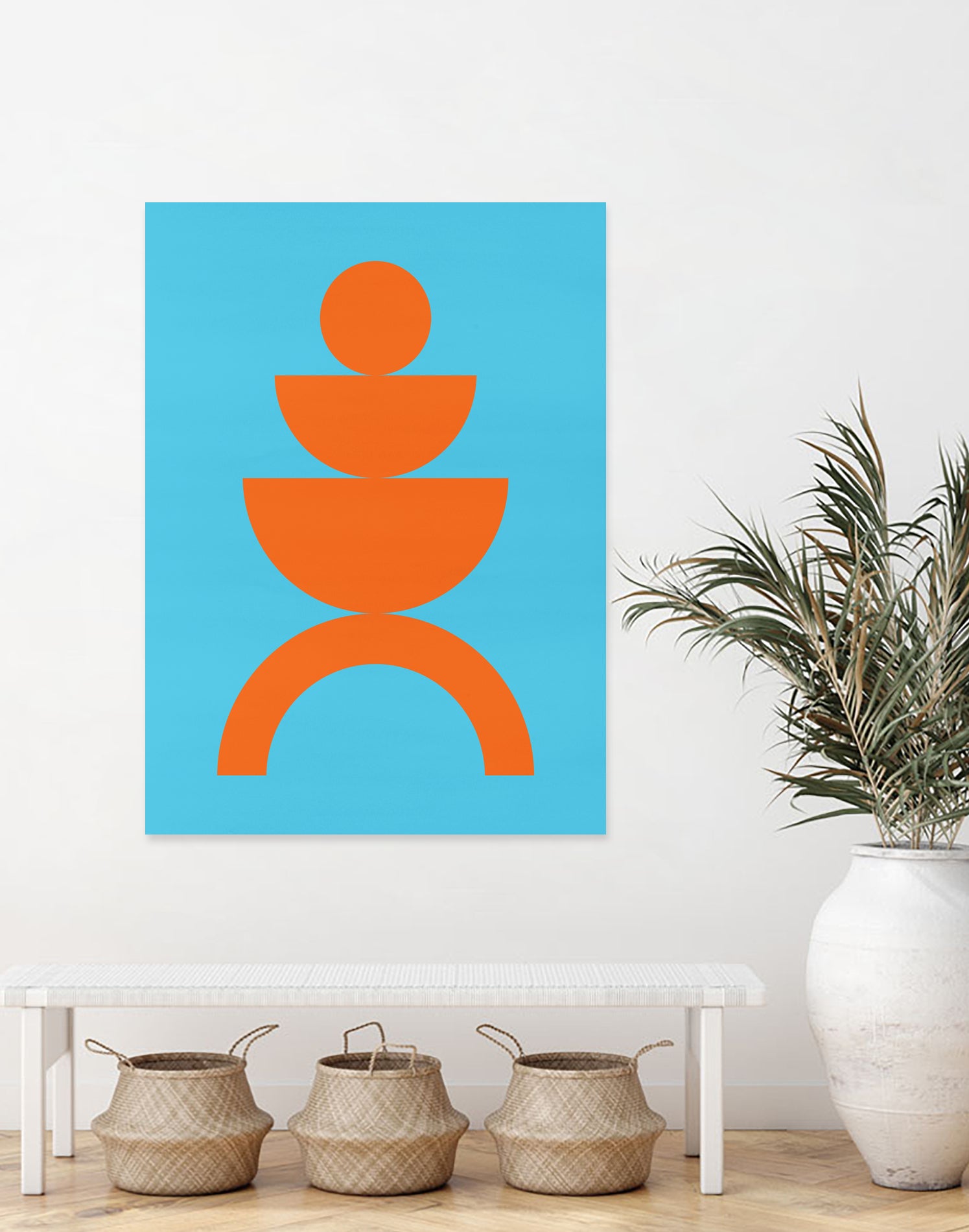 Vibrant shapes B by Vitor Costa on GIANT ART - orange digital painting