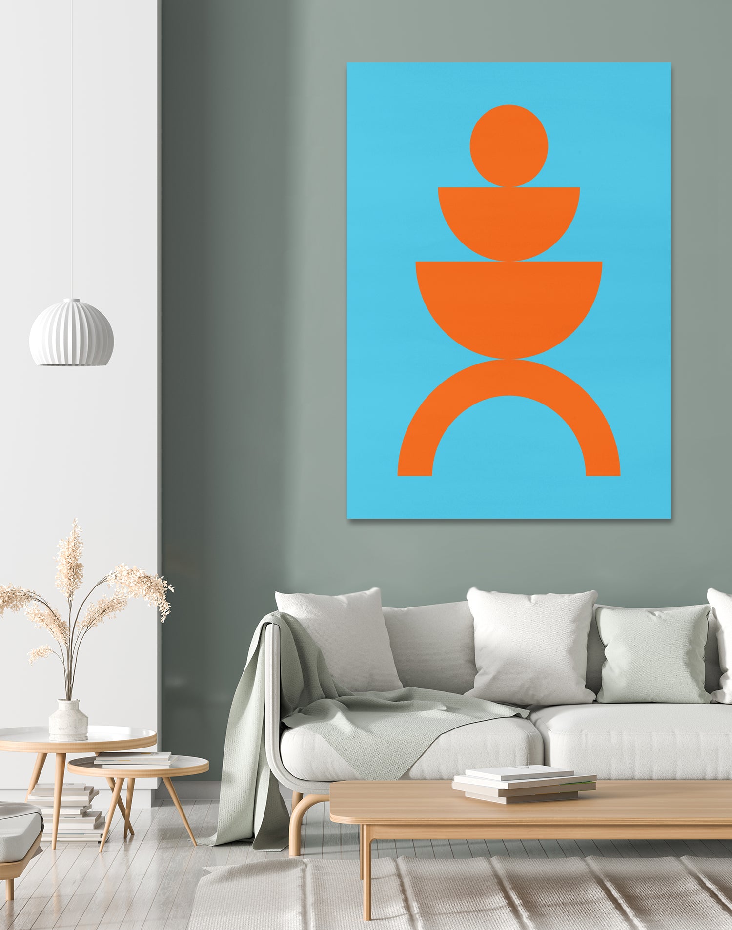 Vibrant shapes B by Vitor Costa on GIANT ART - orange digital painting