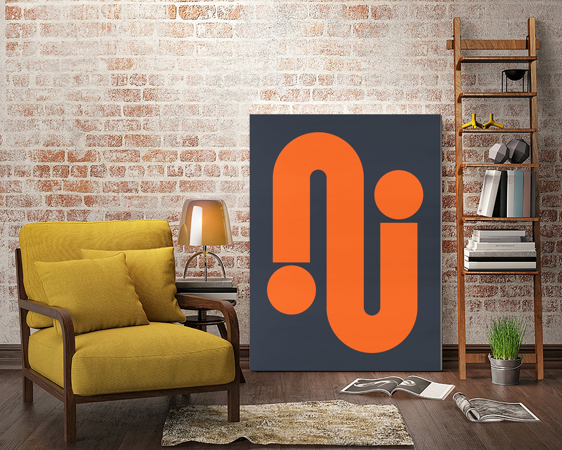 Vibrant shapes C by Vitor Costa on GIANT ART - red digital painting