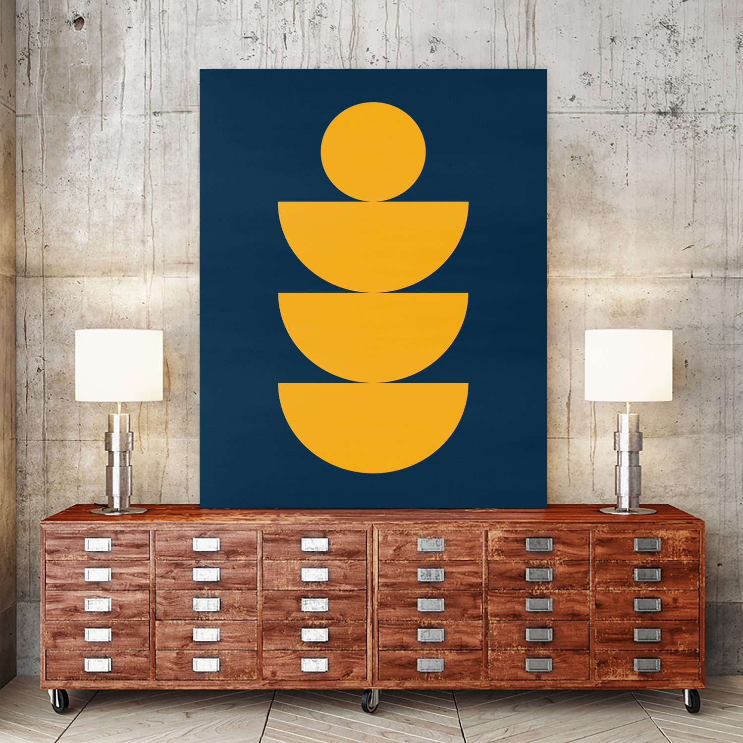 Vibrant shapes F by Vitor Costa on GIANT ART - yellow digital painting