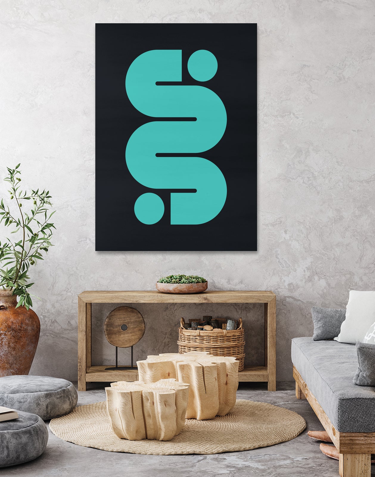 Vibrant shapes H by Vitor Costa on GIANT ART - blue digital painting