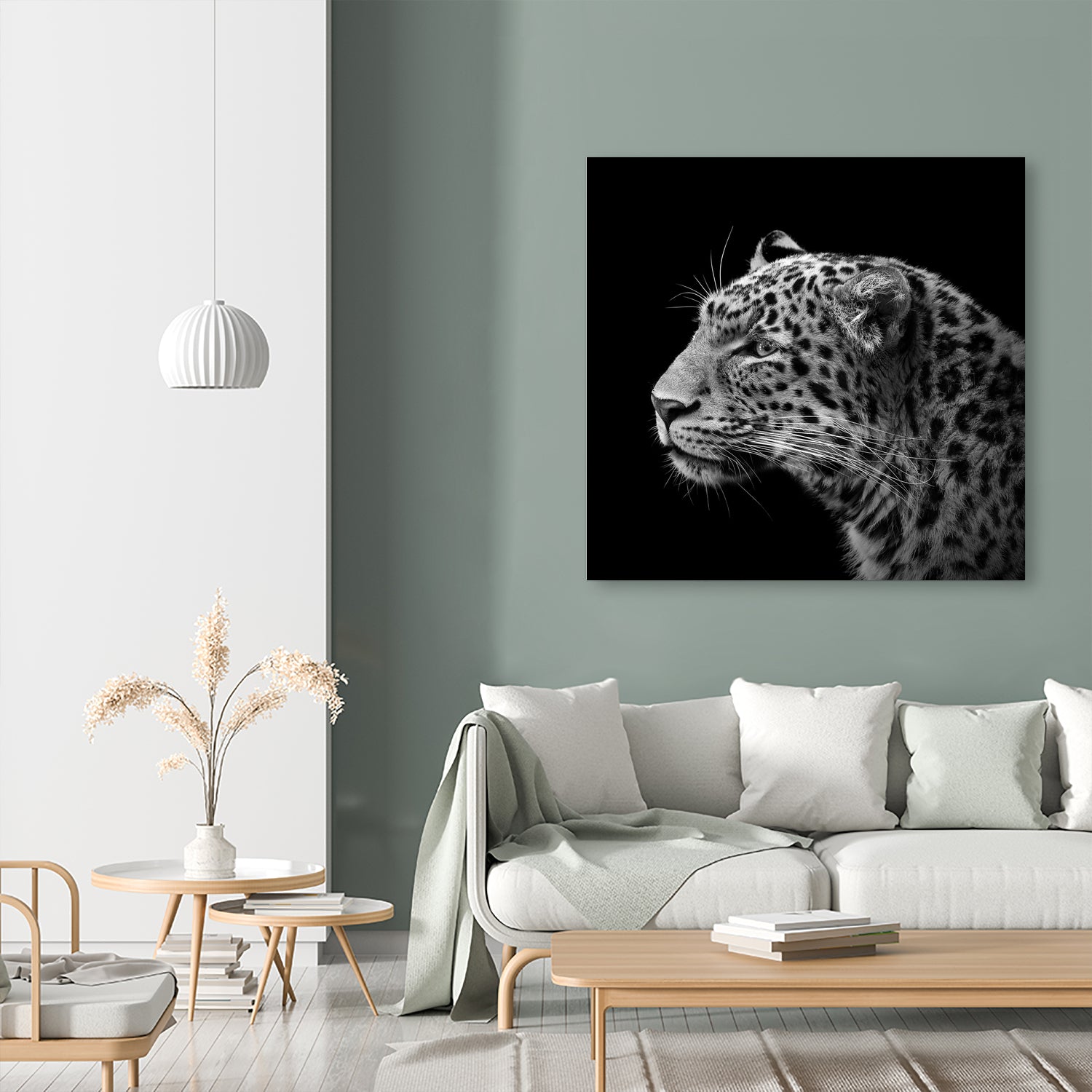 Leopard in black and white by Lukas Holas on GIANT ART - black photo manipulation