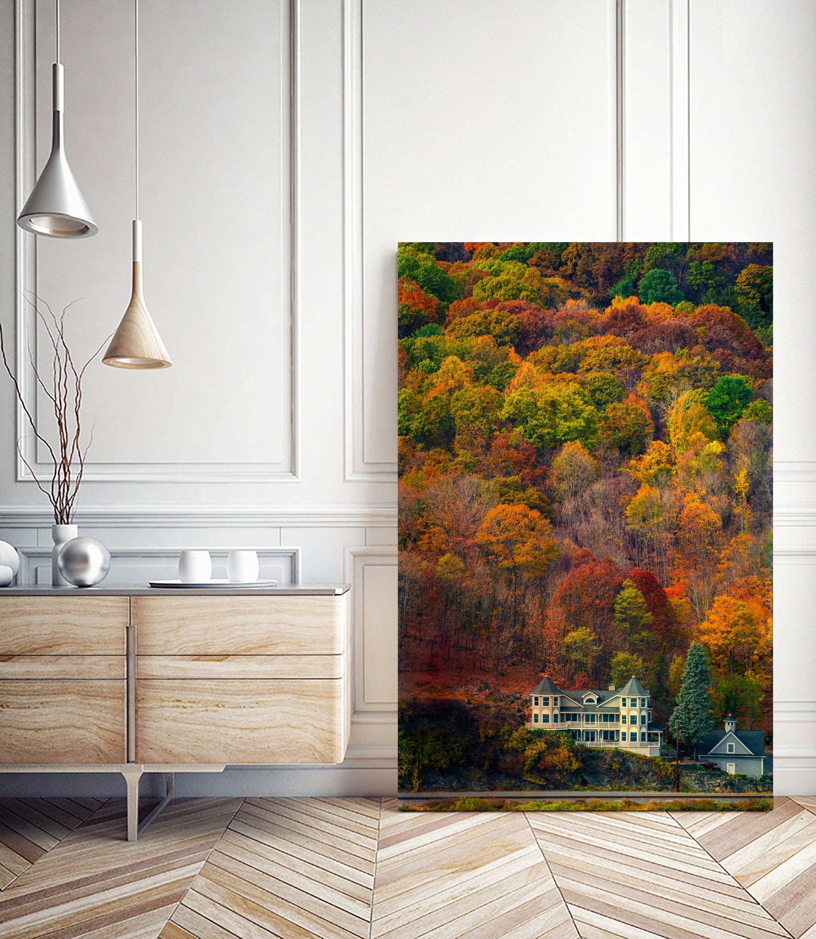 Highland House by Chris Lord on GIANT ART - orange digital painting