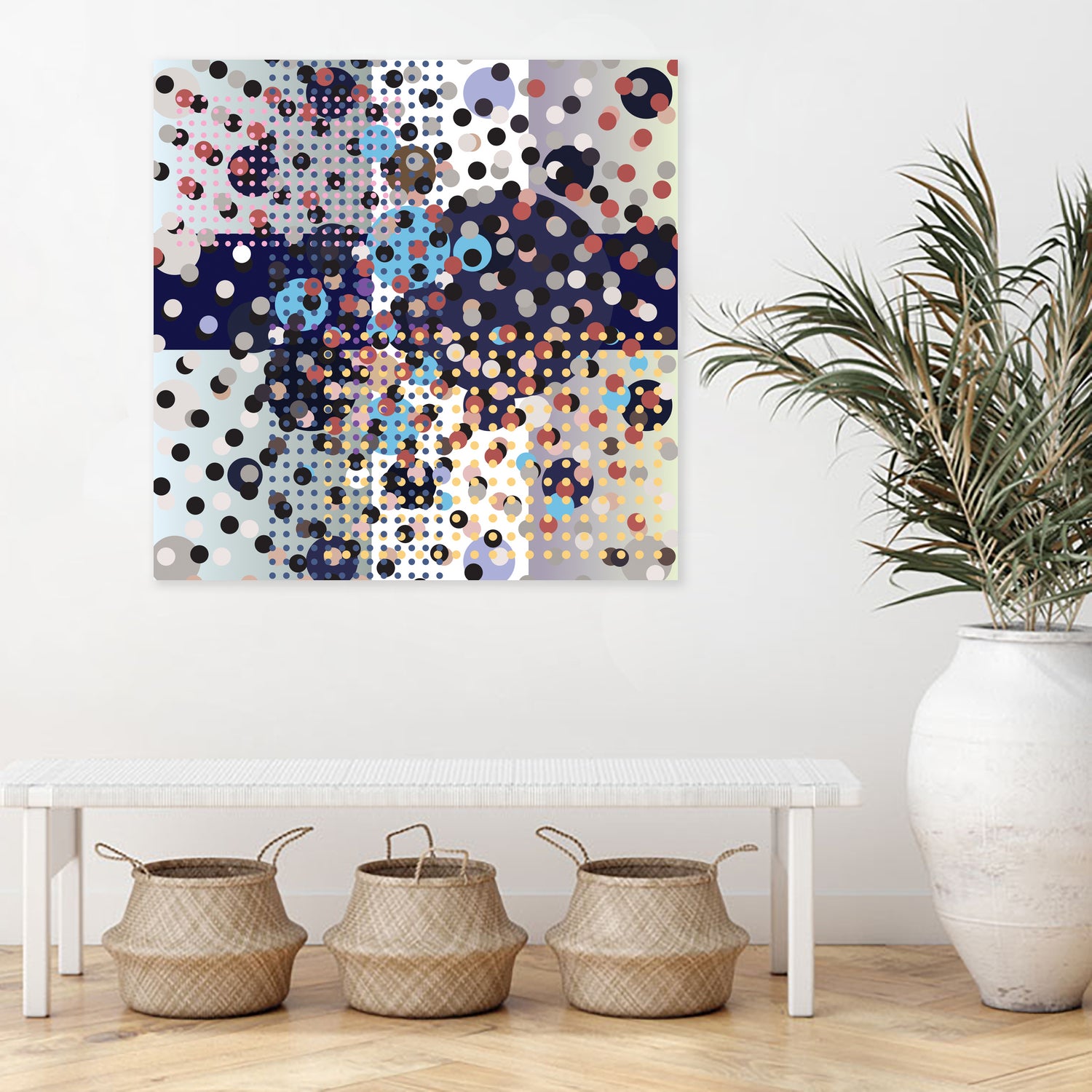 Polka Dot Composition by Anna Khokhlova on GIANT ART - gray digital drawing