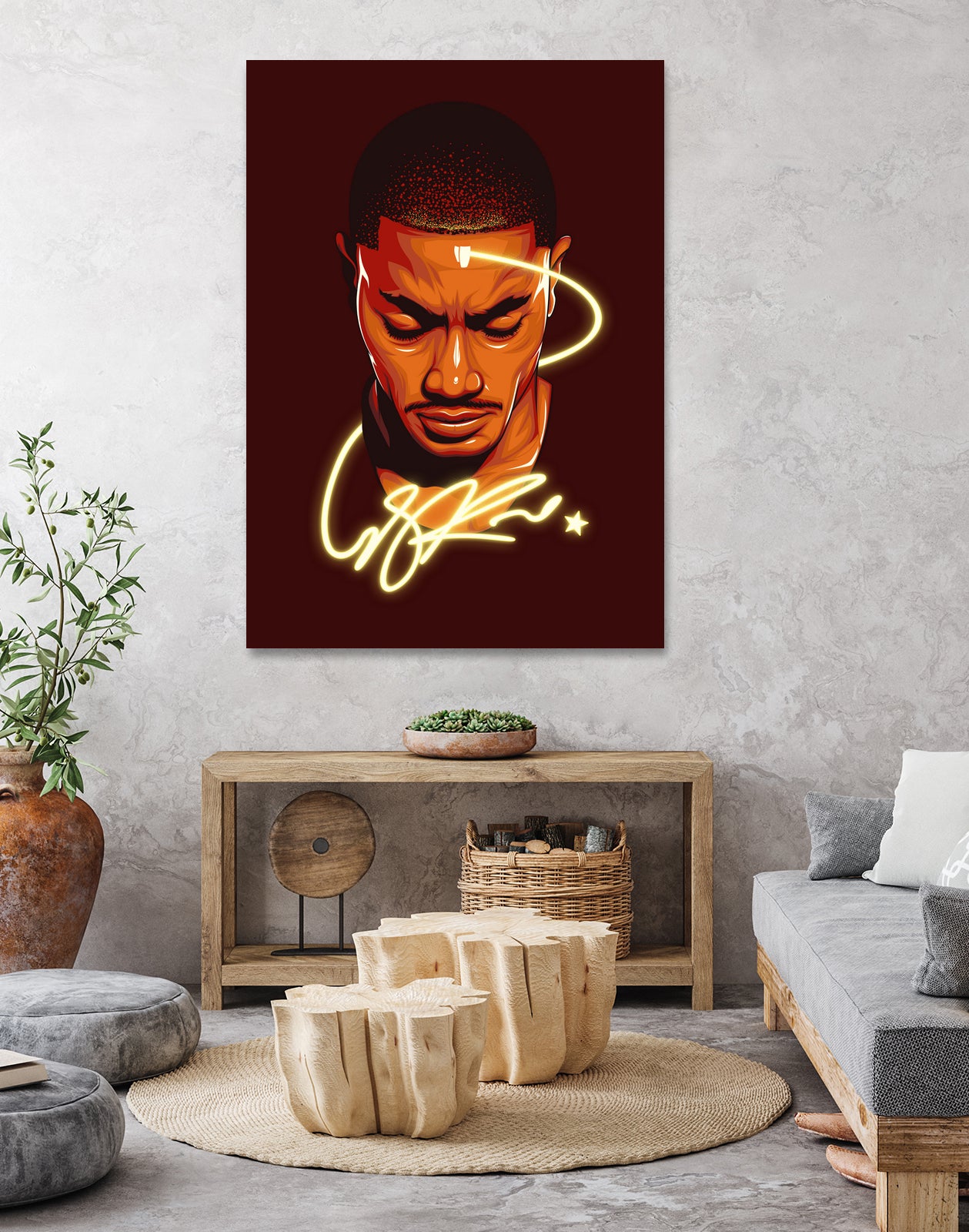 Derrick "Windy City Assassin" Rose by Zildjian Magante on GIANT ART - red digital drawing