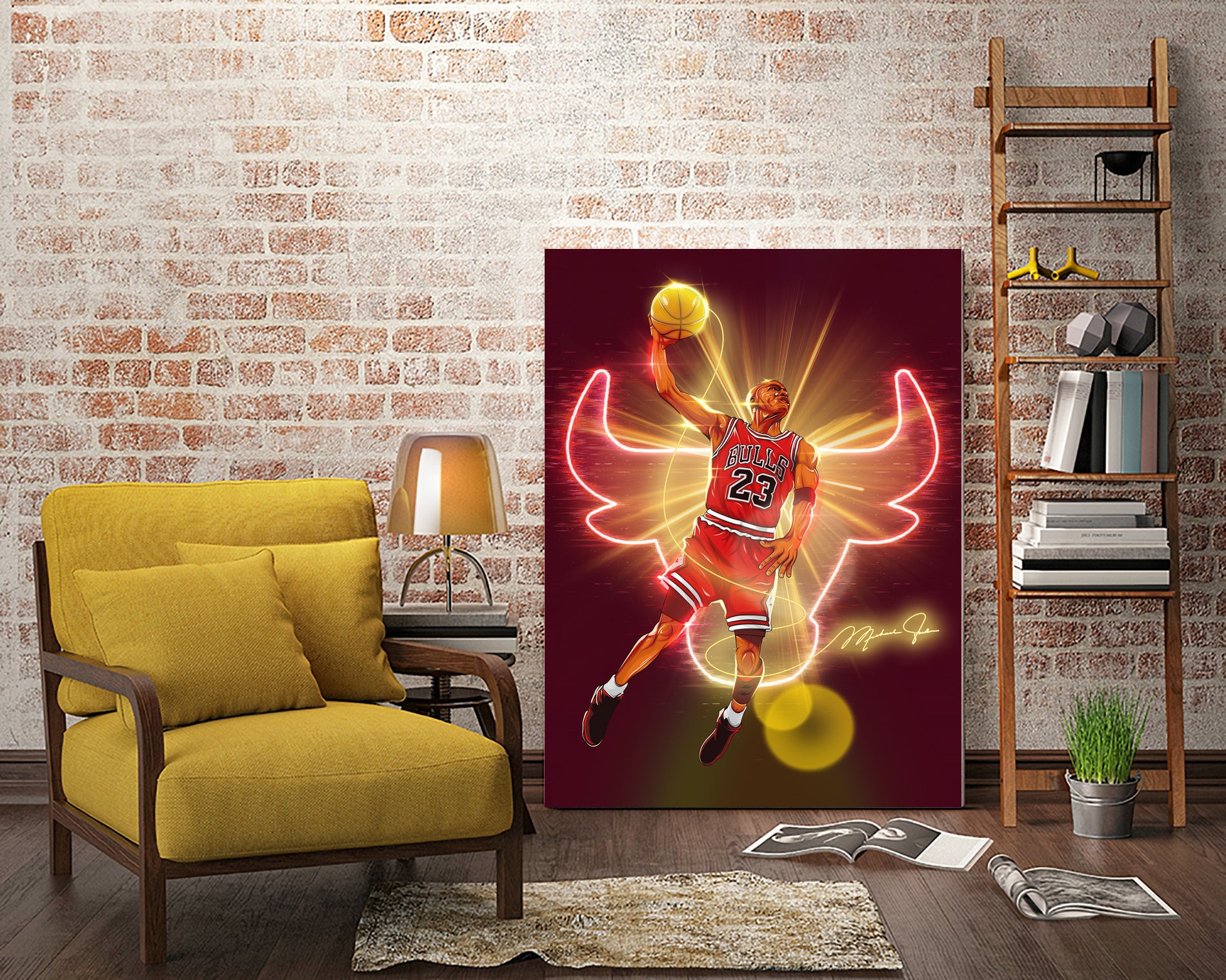 Michael "Air Jordan" Jordan by Zildjian Magante on GIANT ART - red digital drawing