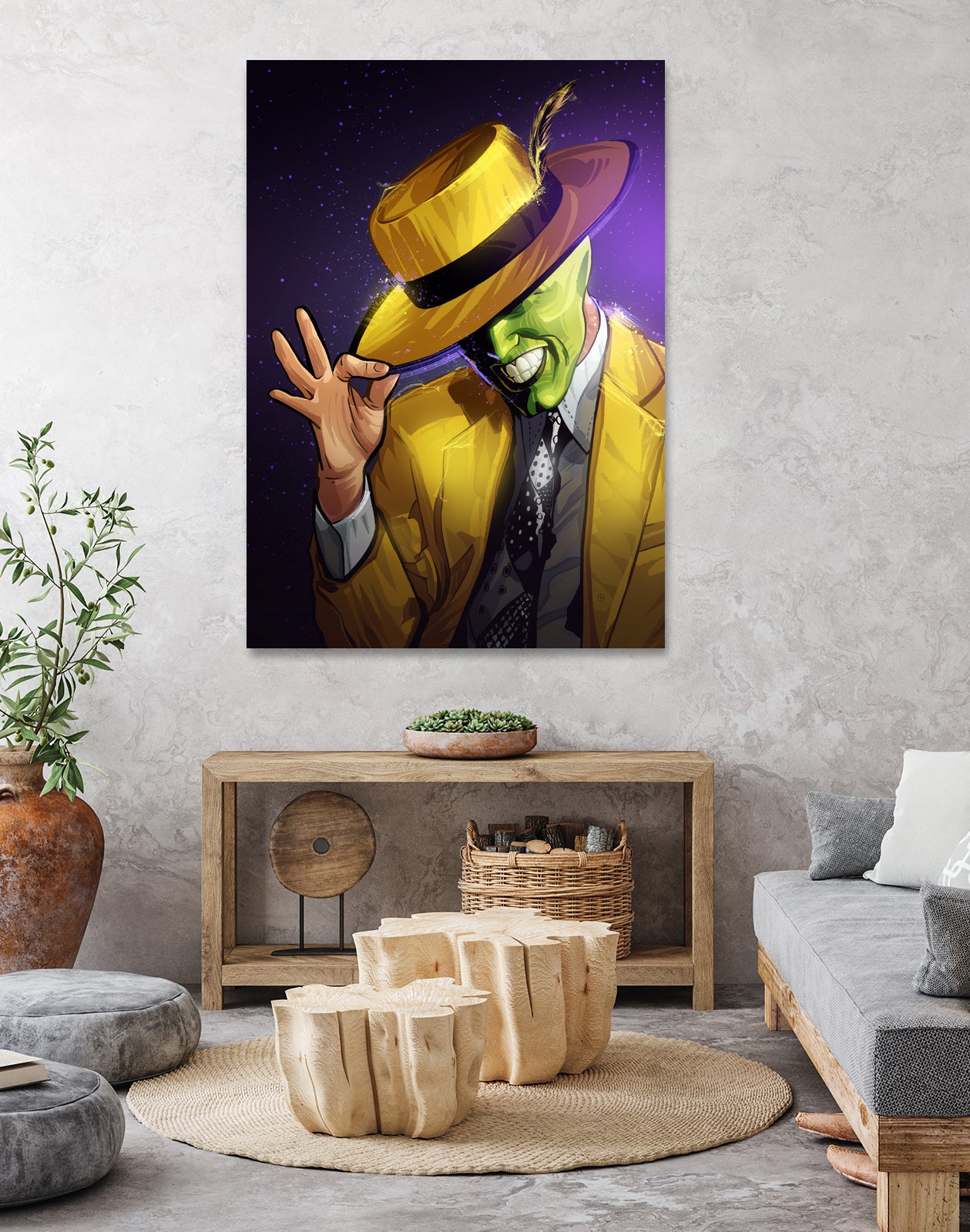 The Mask by Nikita Abakumov on GIANT ART - yellow digital painting