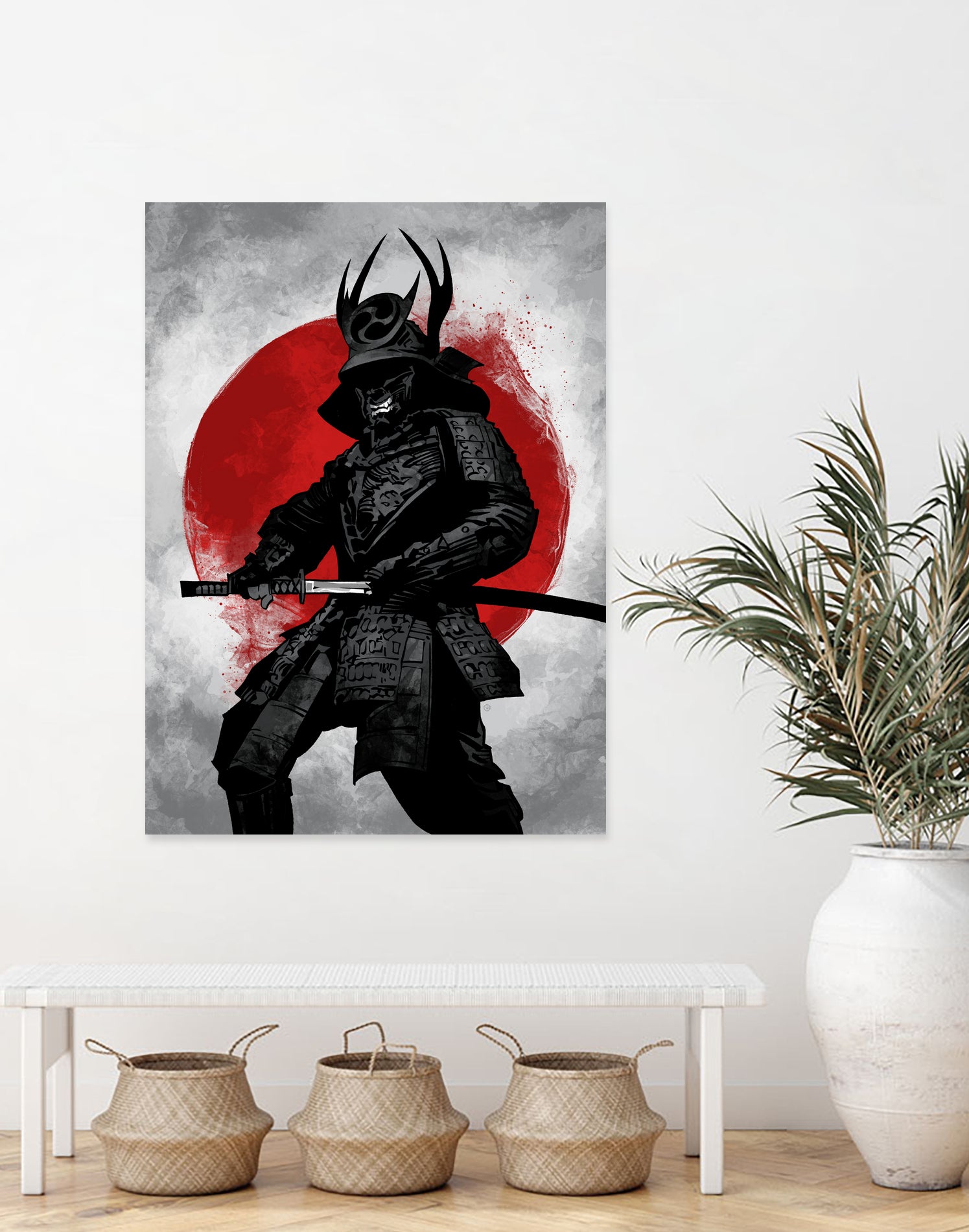 Samurai by Nikita Abakumov on GIANT ART - red digital painting