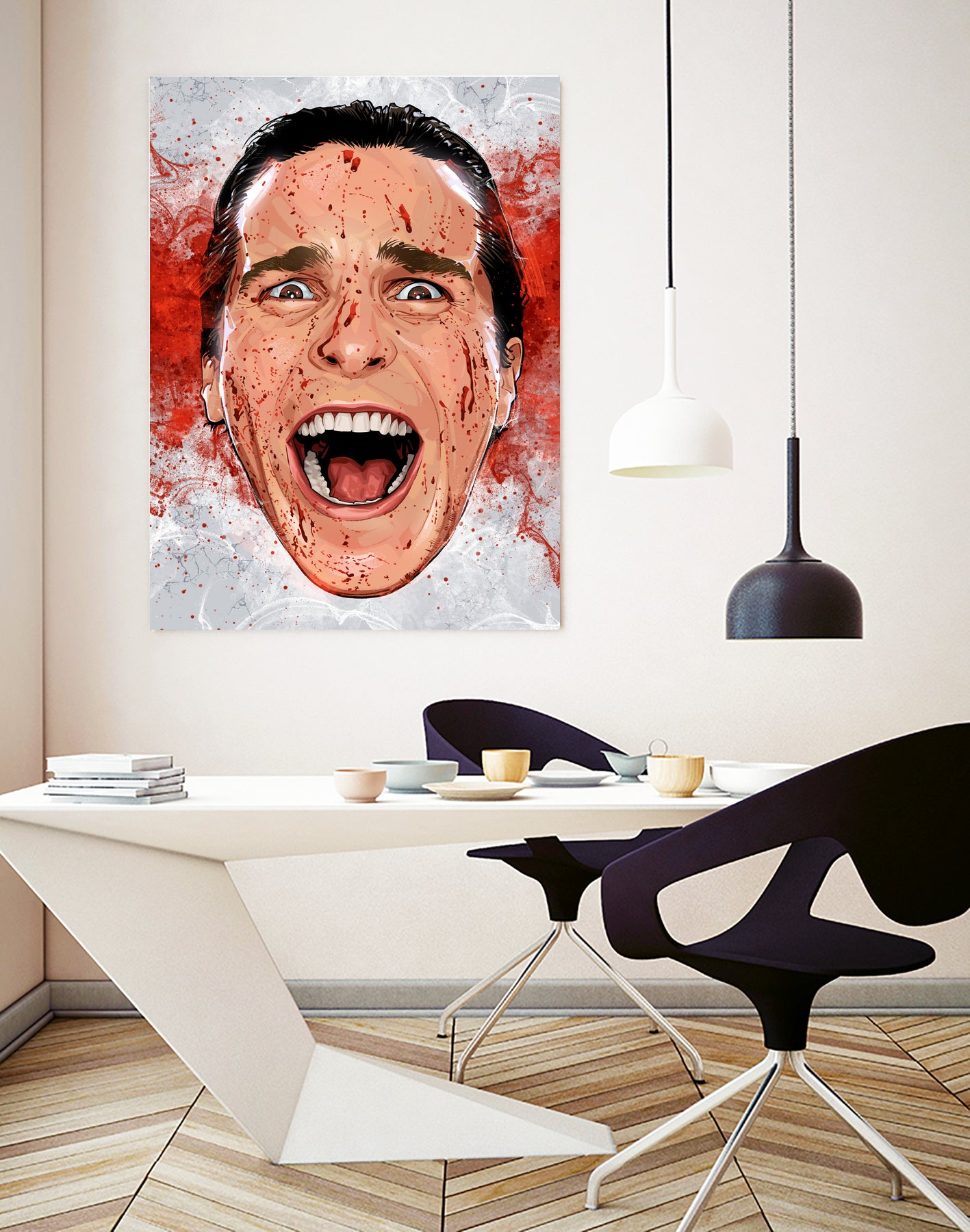 American Psycho Scream by Nikita Abakumov on GIANT ART - red digital painting