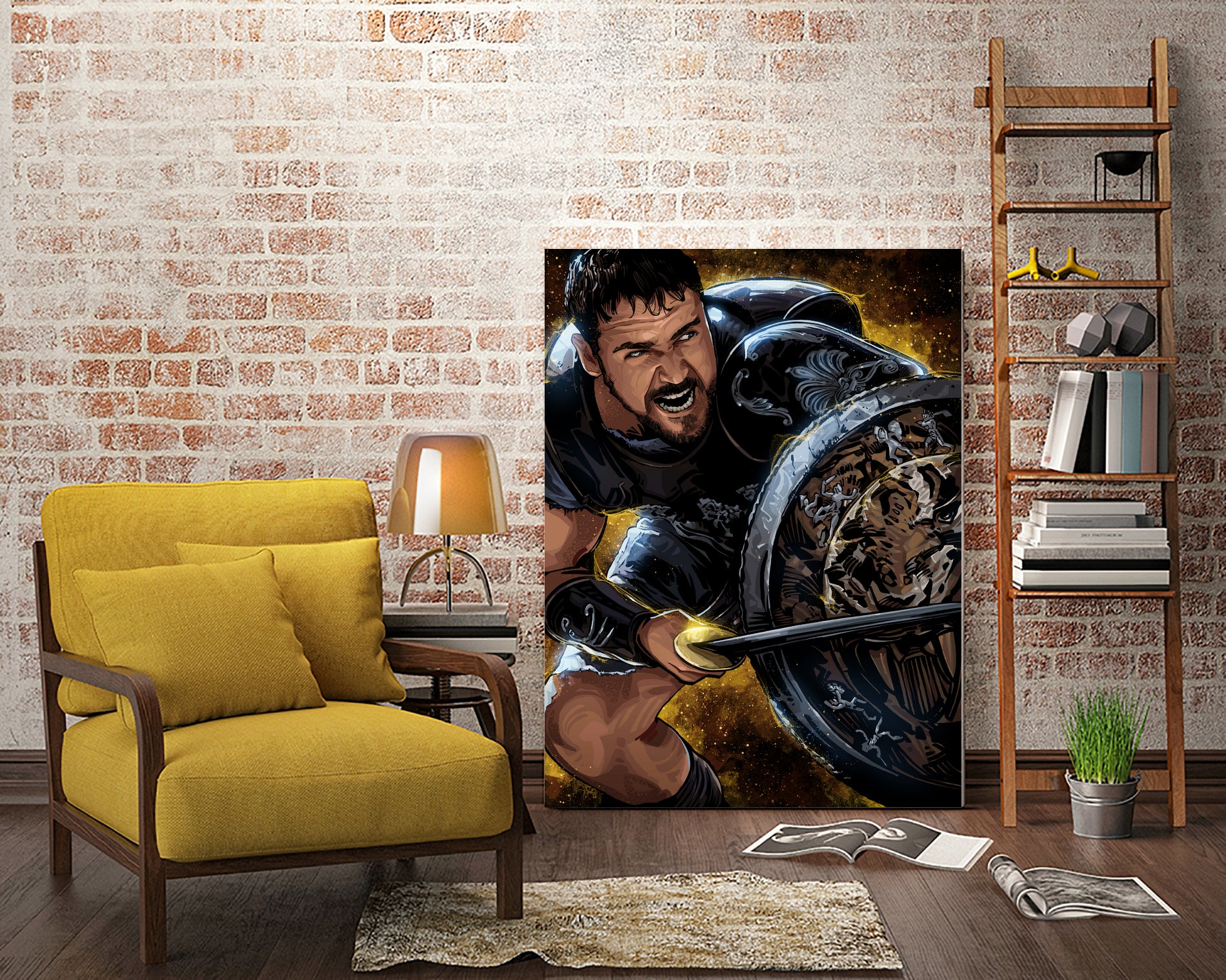 Gladiator by Nikita Abakumov on GIANT ART - brown digital painting