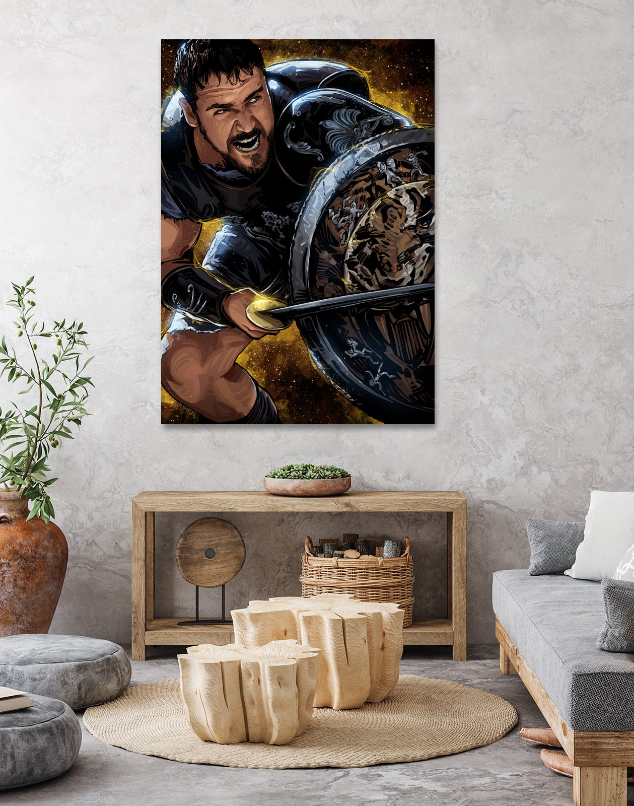 Gladiator by Nikita Abakumov on GIANT ART - brown digital painting