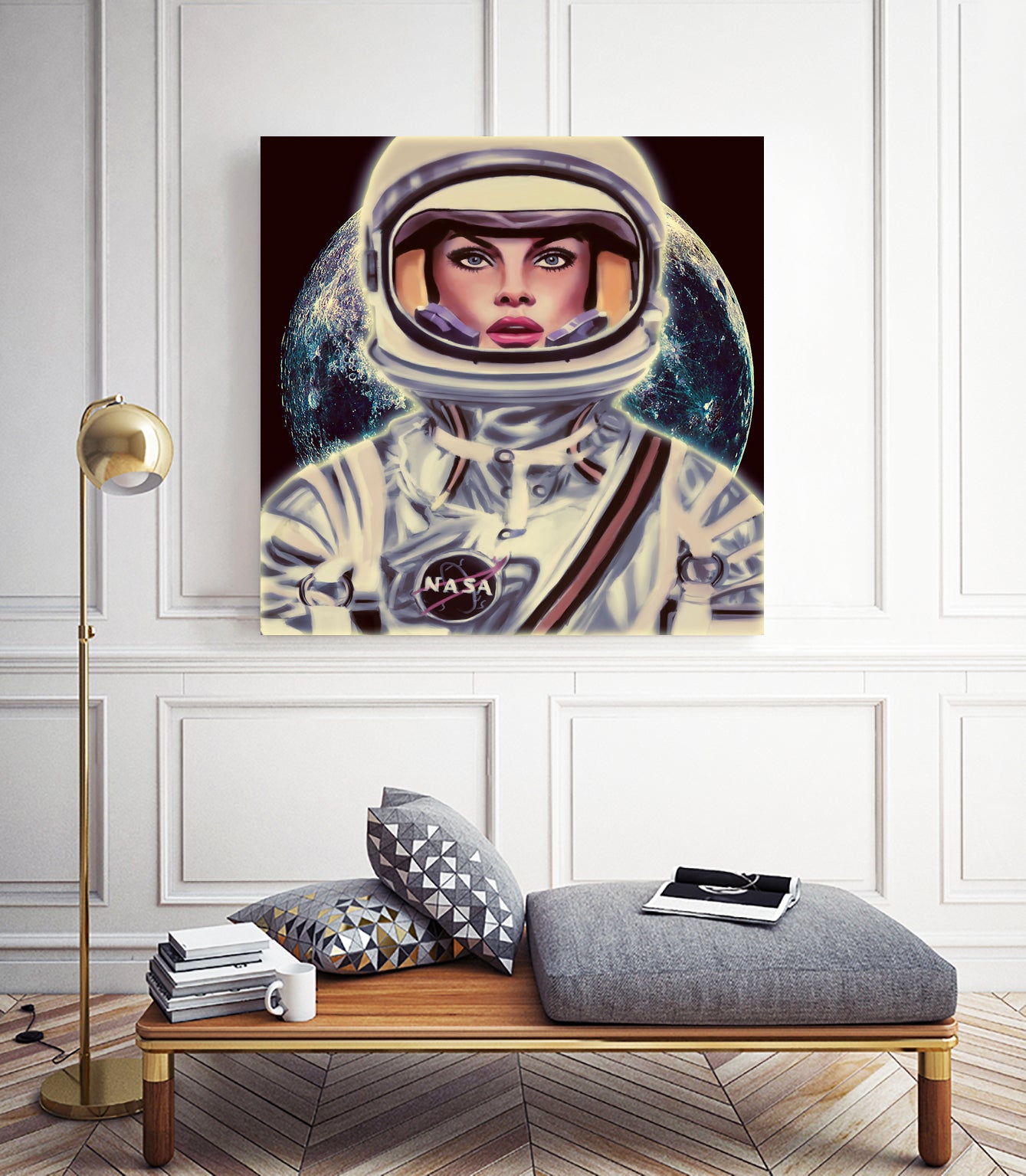 Le Cosmonaute by Mayka Estefany Cantu casanova on GIANT ART - blue digital painting