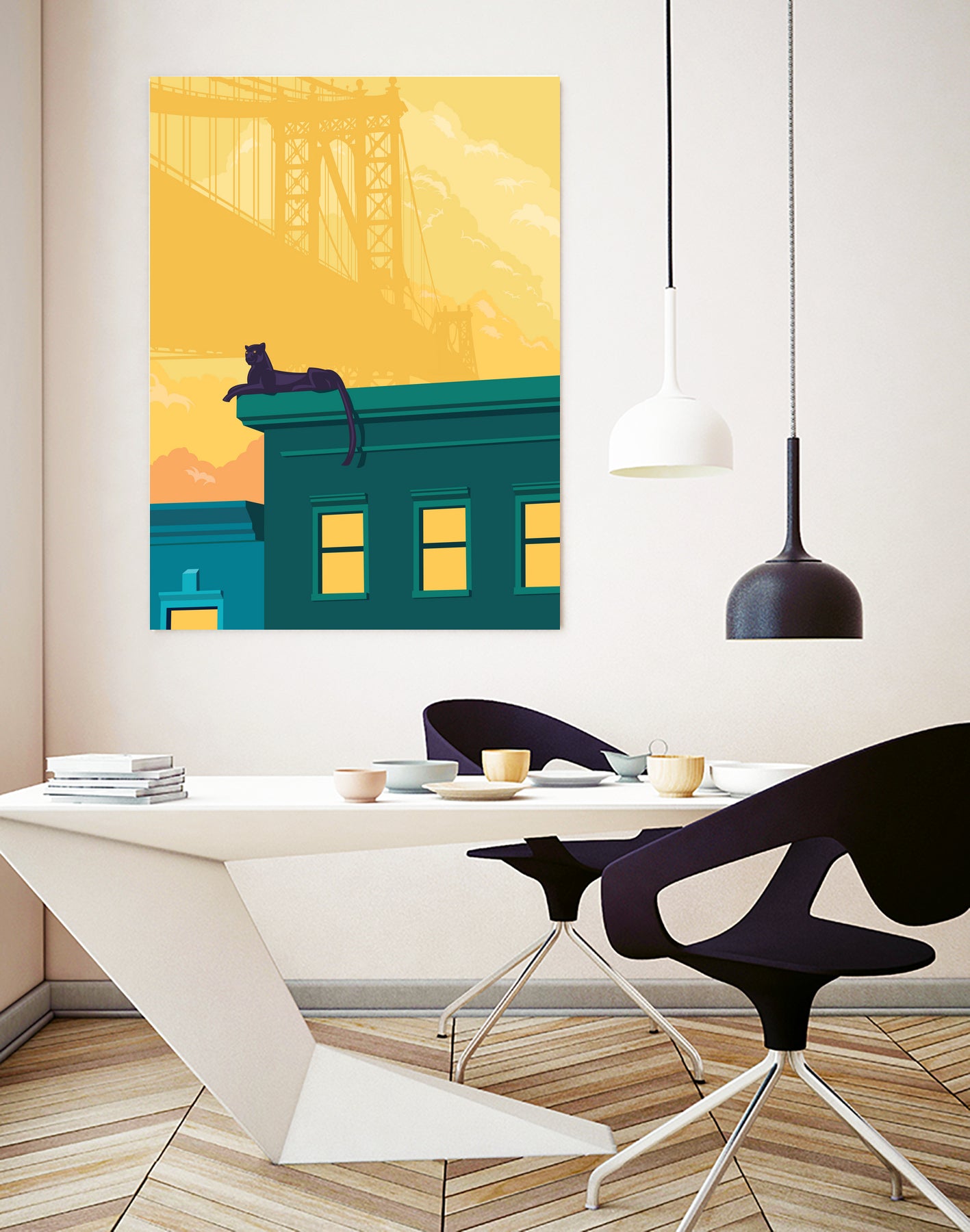 Urban jaguar by Roland Bánrévi on GIANT ART - yellow digital drawing