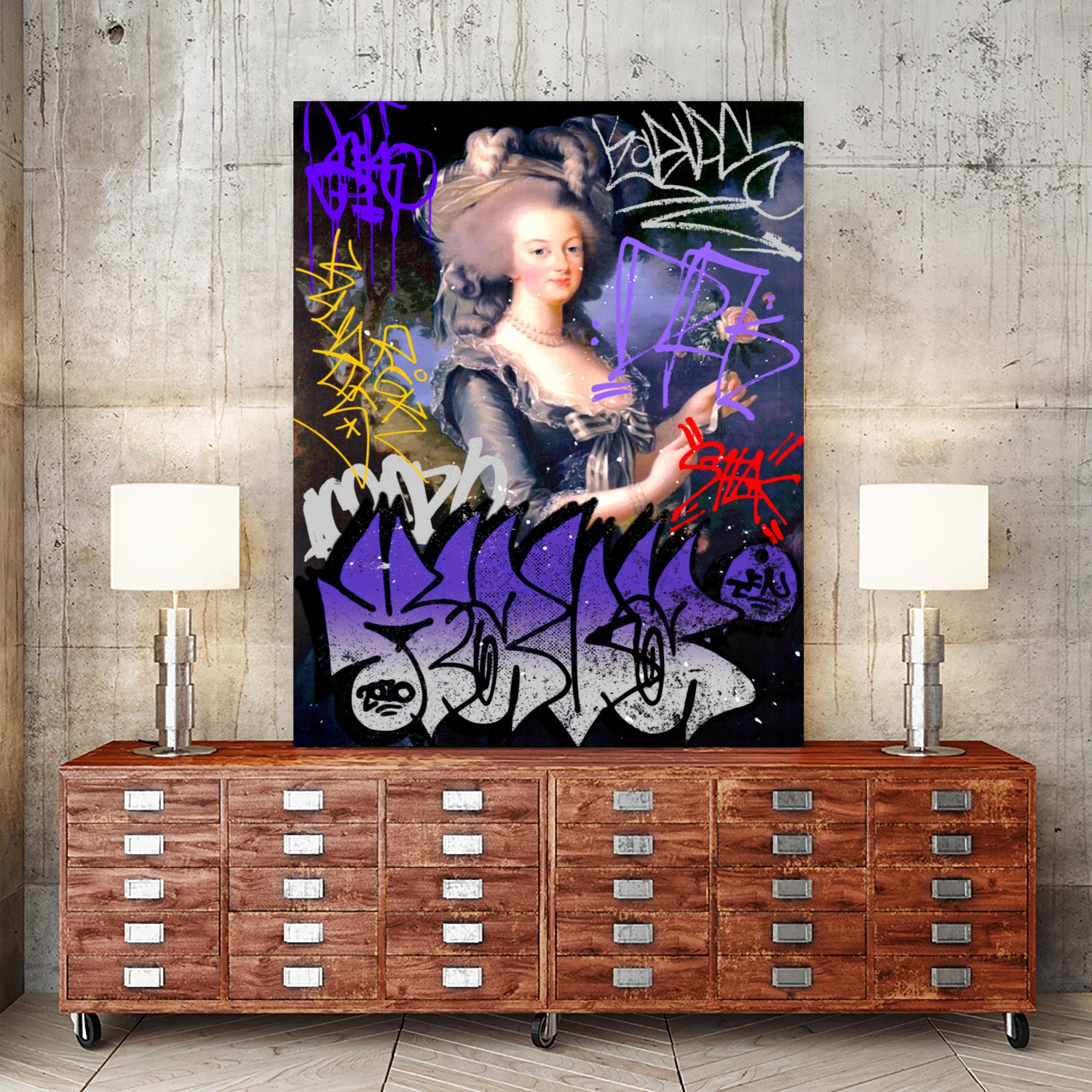 Marie Antoinette by Pedro Molina on GIANT ART - blue photo illustration