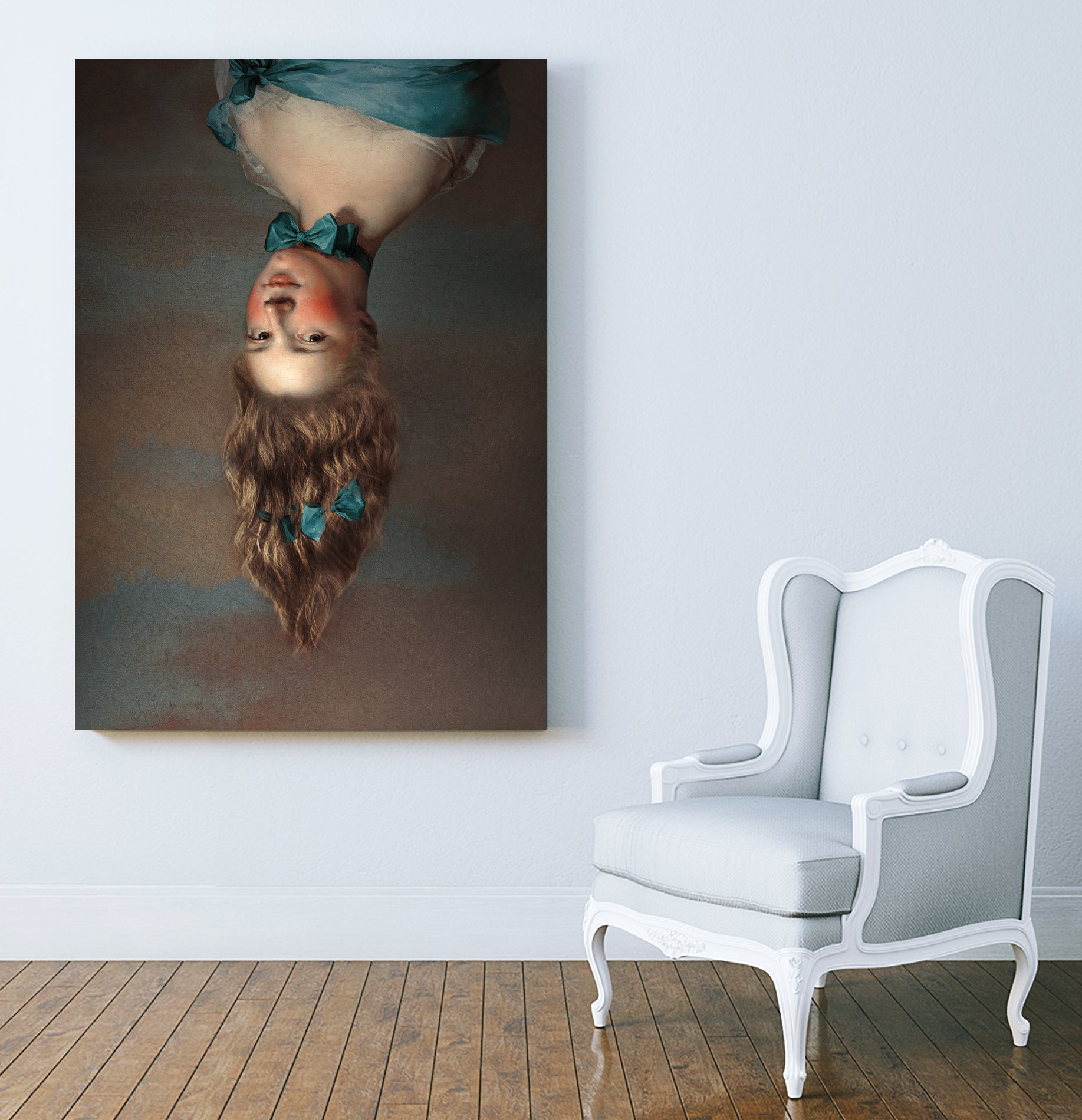 Upside Down Girl by Jonas Loose on GIANT ART - blue photo manipulation