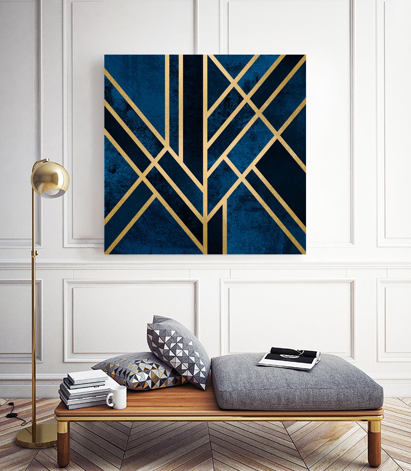 Art Deco Midnight by Elisabeth Fredriksson on GIANT ART - blue digital painting