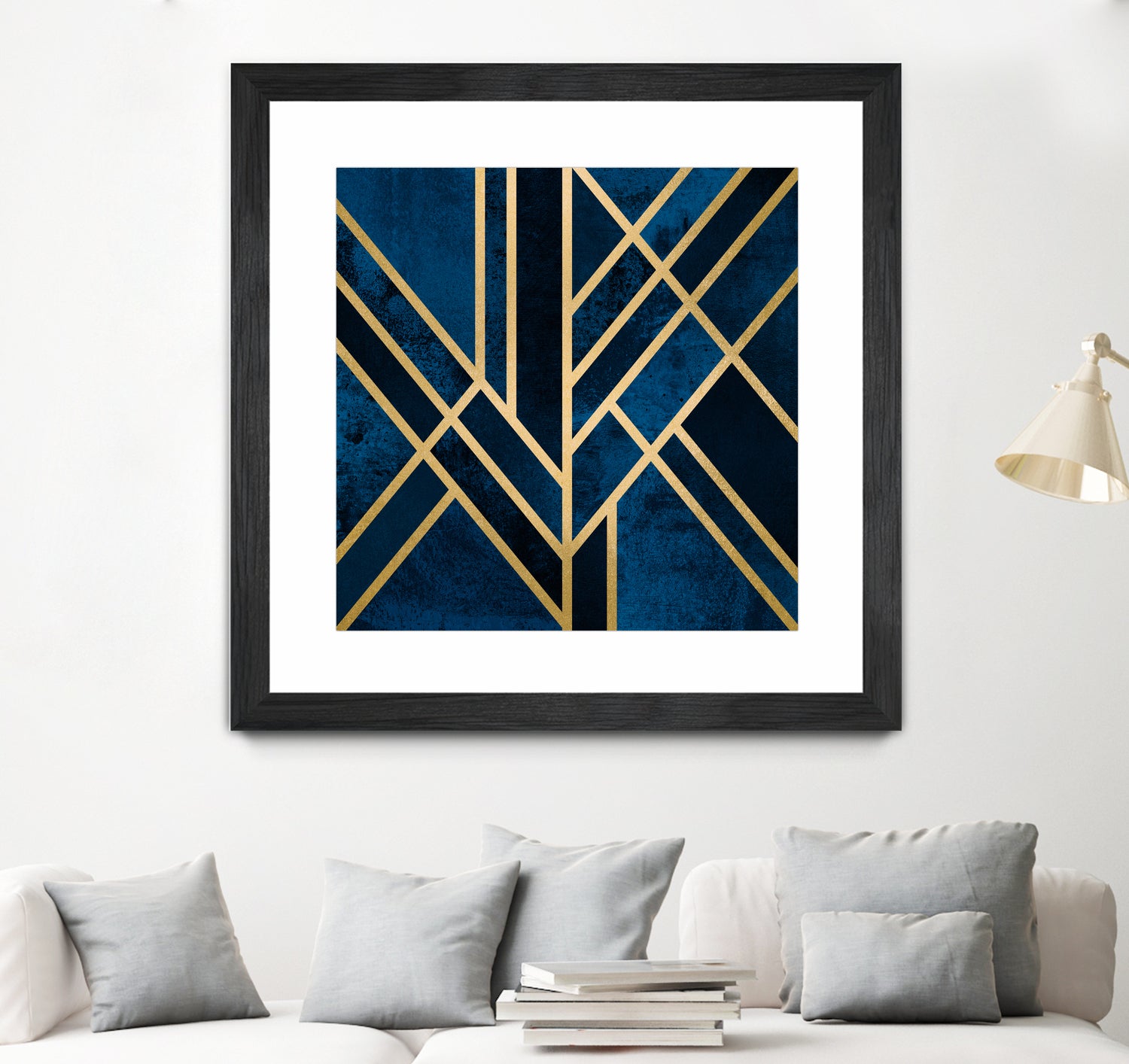 Art Deco Midnight by Elisabeth Fredriksson on GIANT ART - blue digital painting