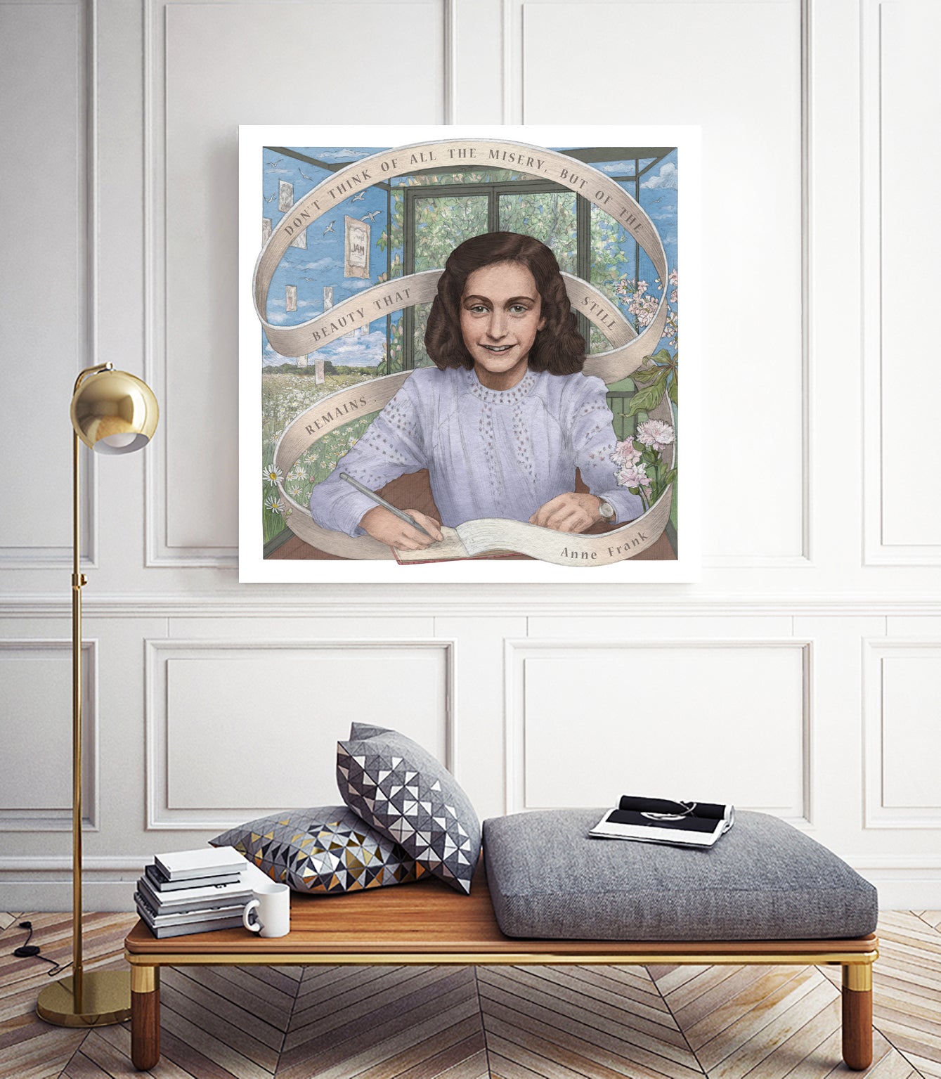 Anne Frank by Asya Mitskevich on GIANT ART - pink digital painting