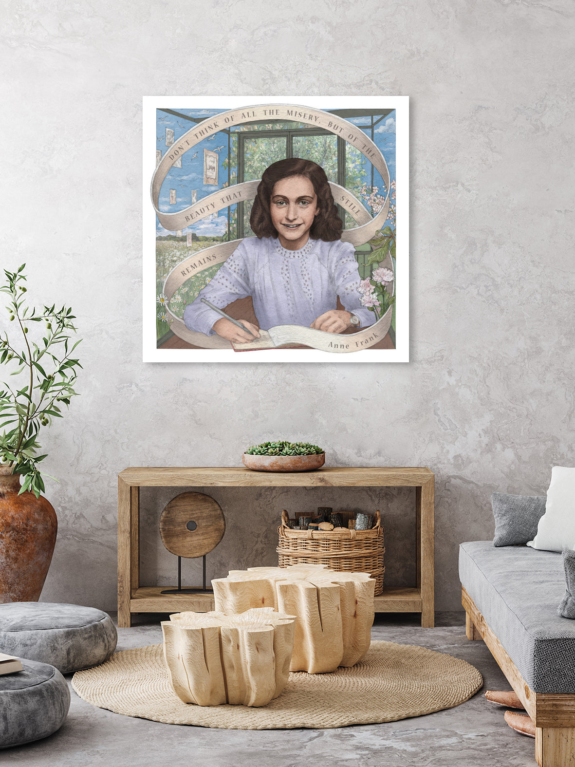 Anne Frank by Asya Mitskevich on GIANT ART - pink digital painting
