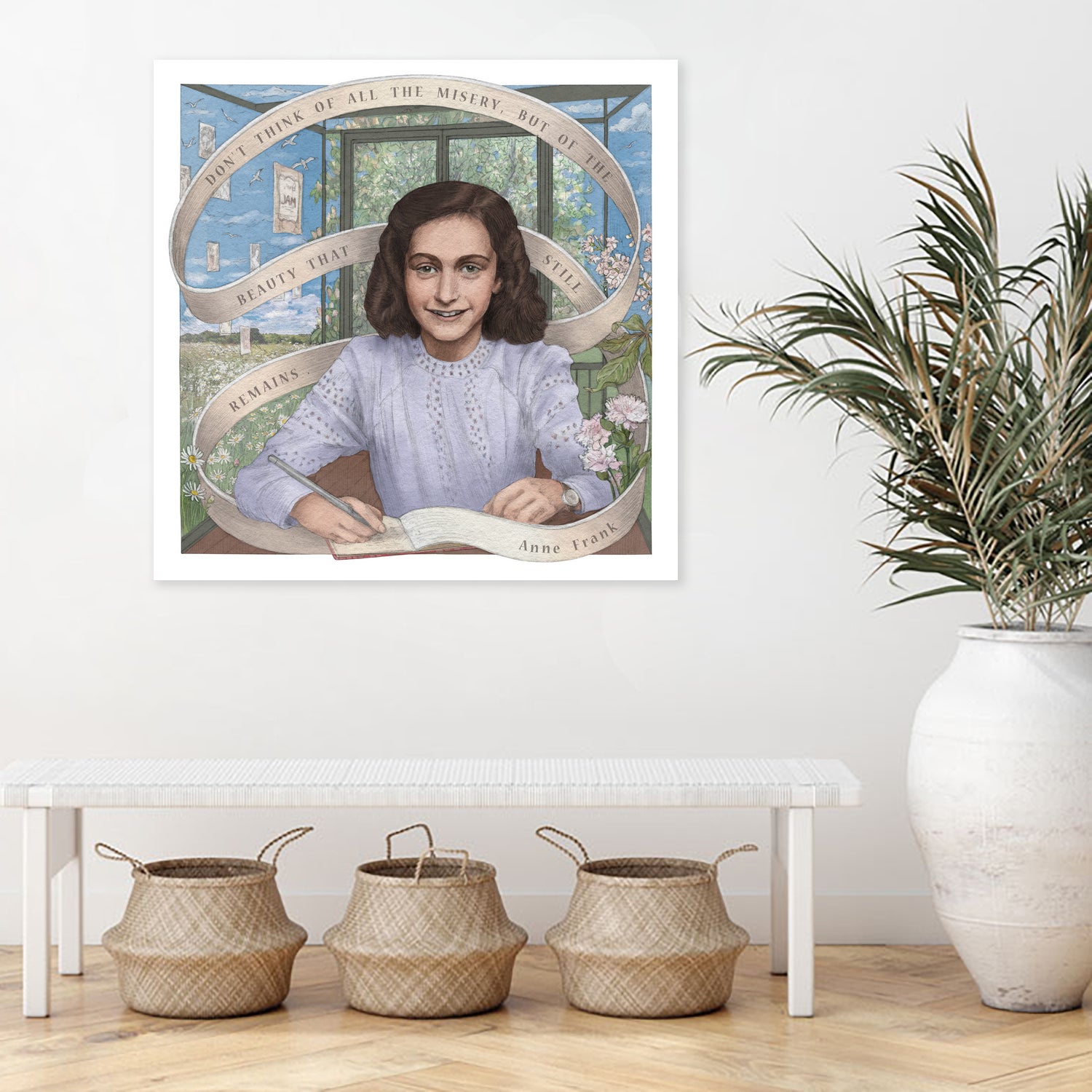 Anne Frank by Asya Mitskevich on GIANT ART - pink digital painting