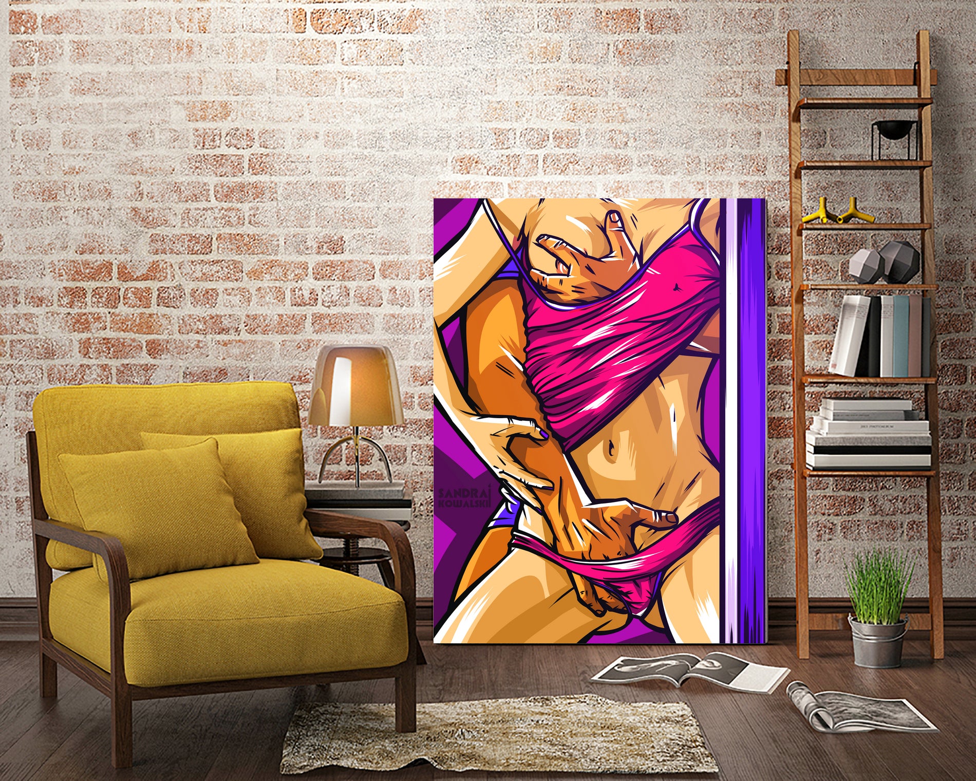 Hands by Sandra Kowalskii on GIANT ART - fuchsia digital painting