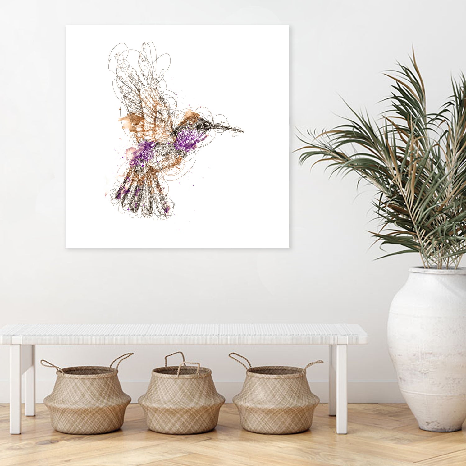 hummingbird by mohammad isman on GIANT ART - white digital painting