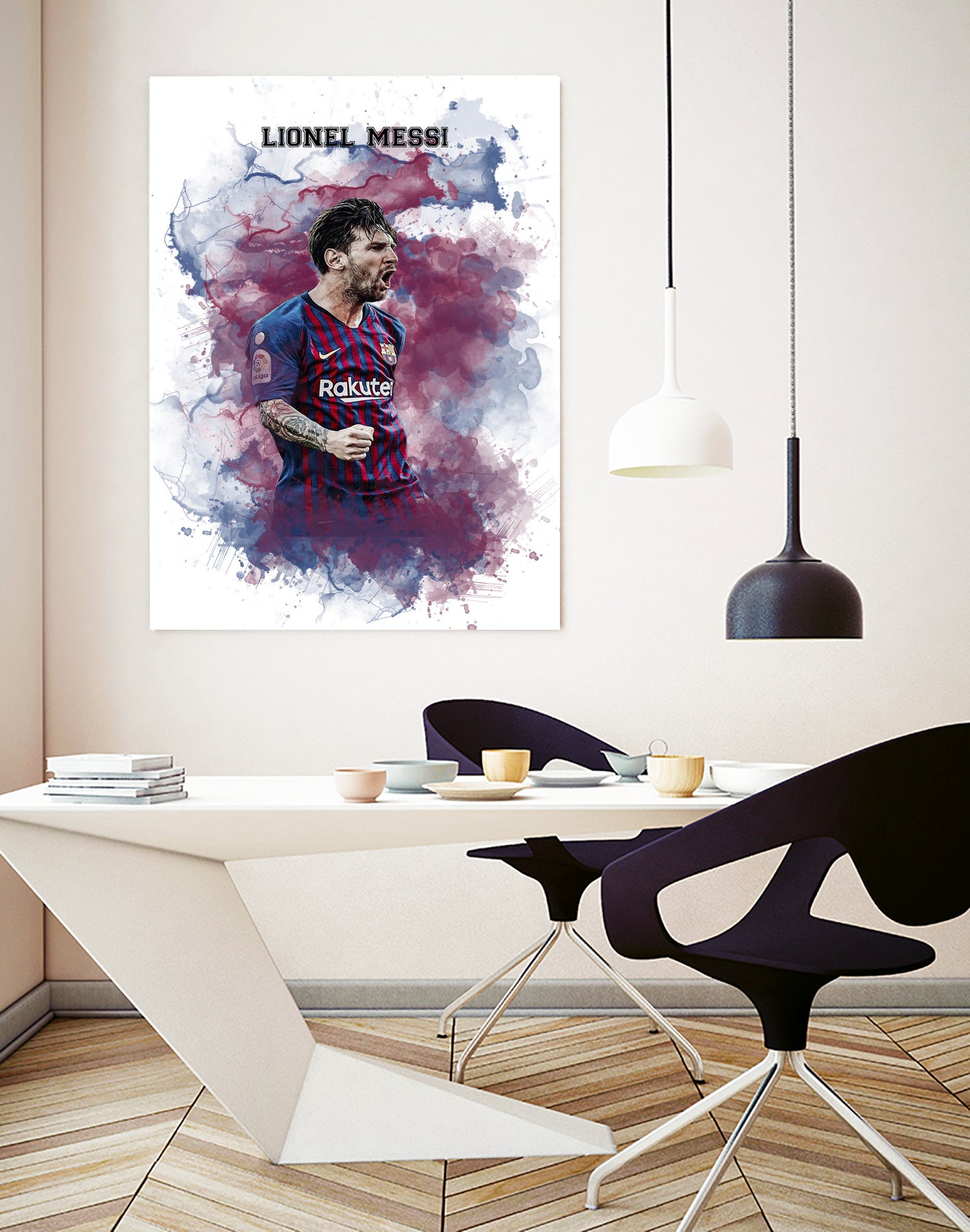 Lionel Messi Watercolor by Septiyan Nugroho on GIANT ART - white digital painting