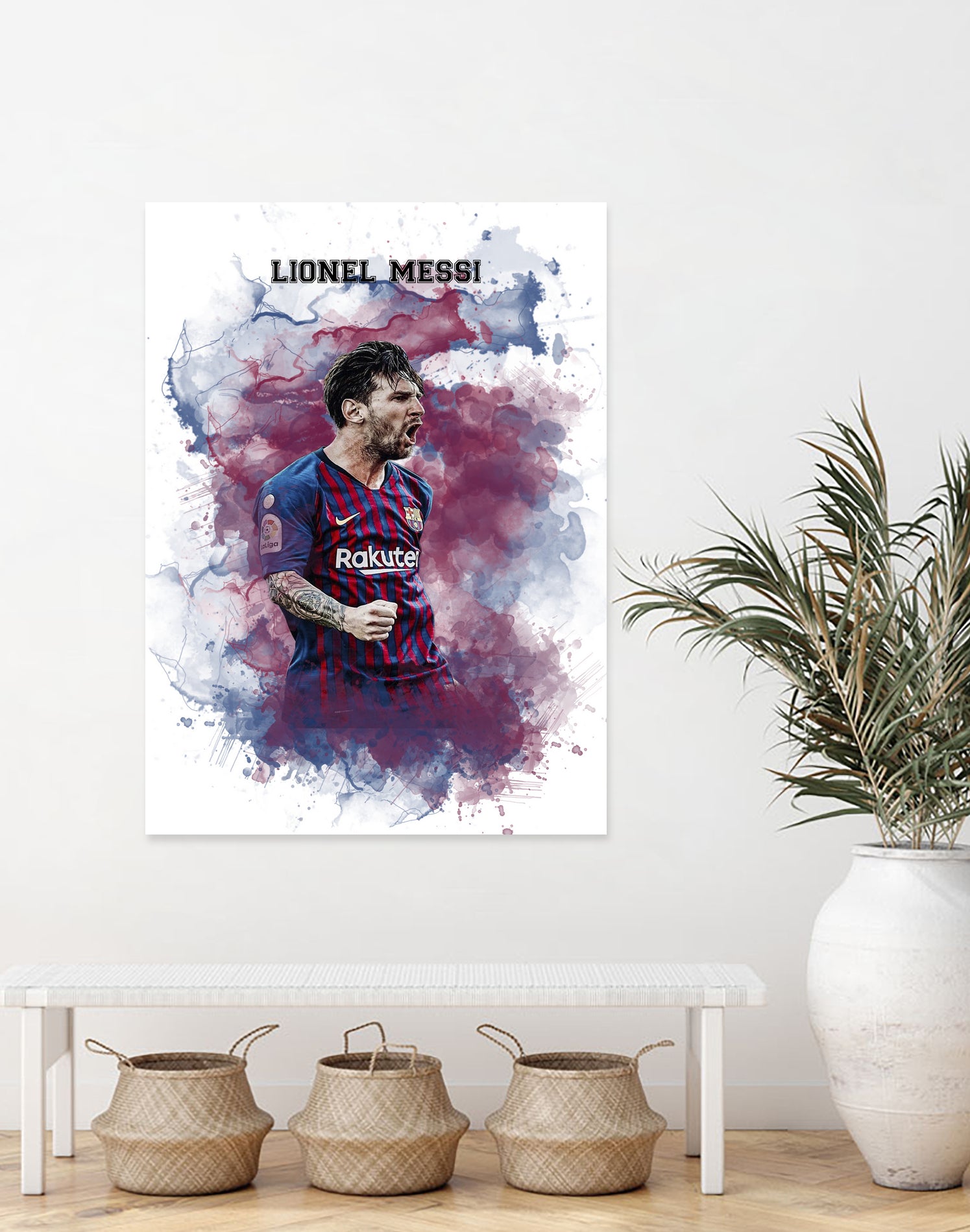 Lionel Messi Watercolor by Septiyan Nugroho on GIANT ART - white digital painting