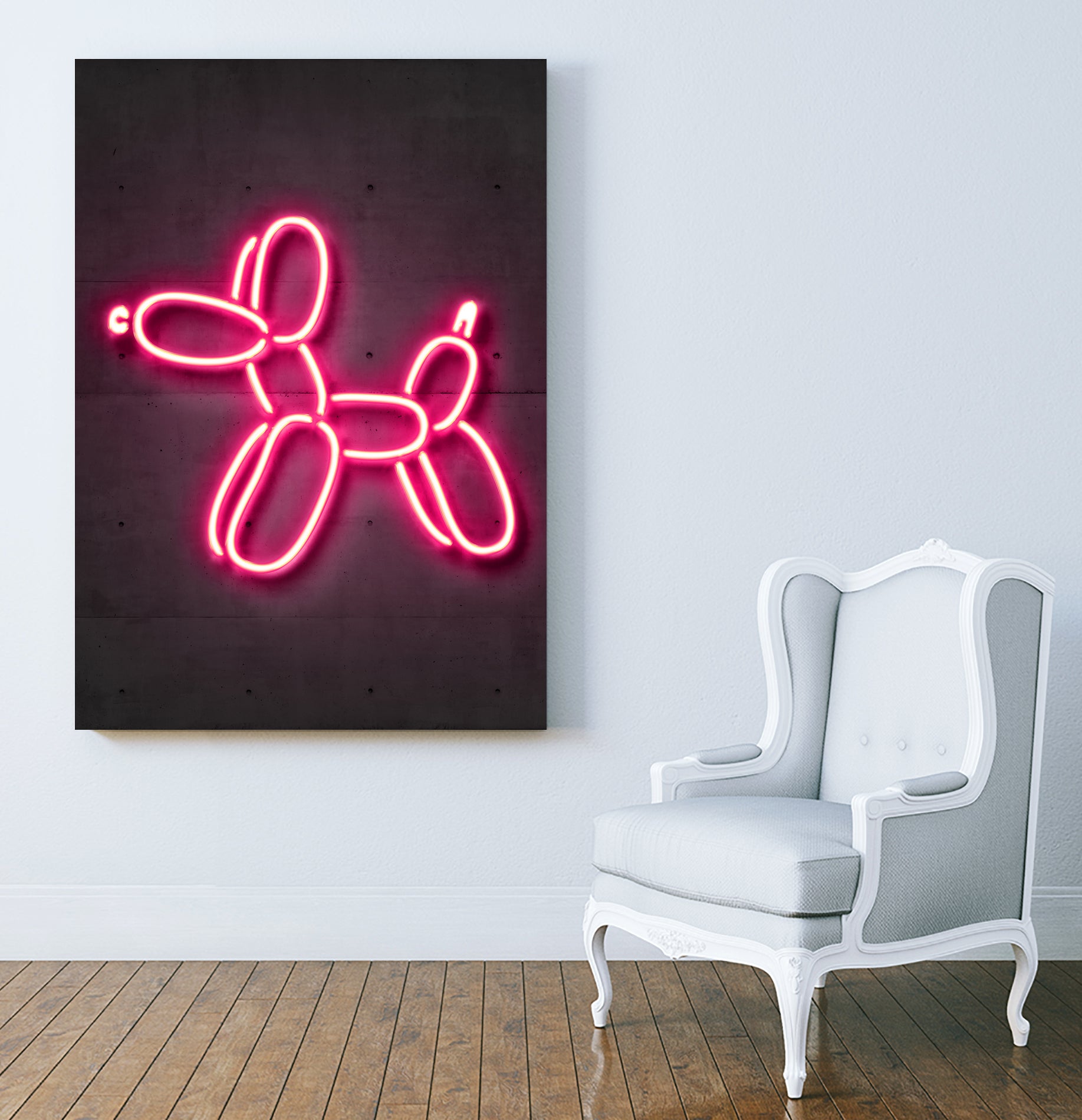 Balloon dog by Octavian Mihai Mielu on GIANT ART - pink 3d art