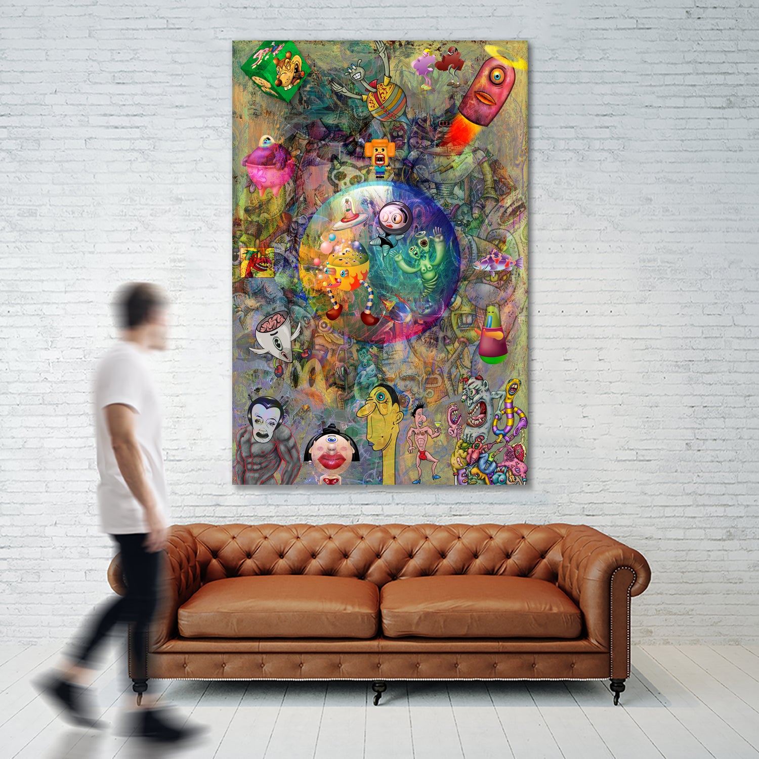 Worlds Collide by Jerome Holder on GIANT ART - green digital painting