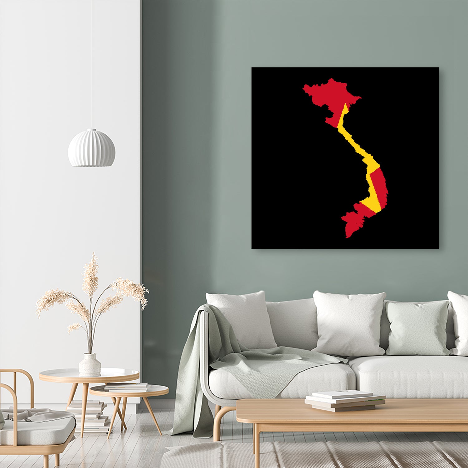 Vietnam Flag Map Drawing Line Art by erwin saputra on GIANT ART - white digital drawing