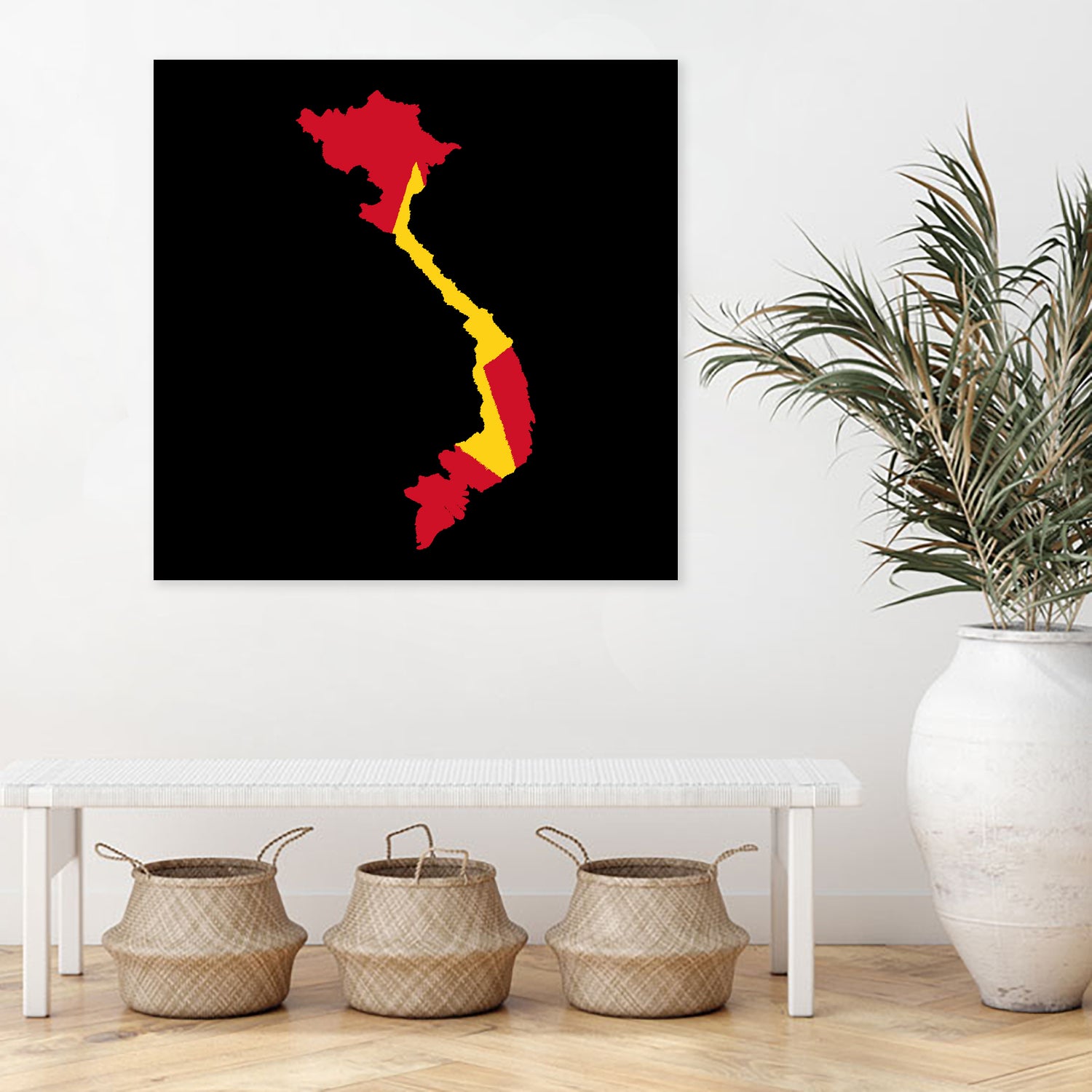 Vietnam Flag Map Drawing Line Art by erwin saputra on GIANT ART - white digital drawing