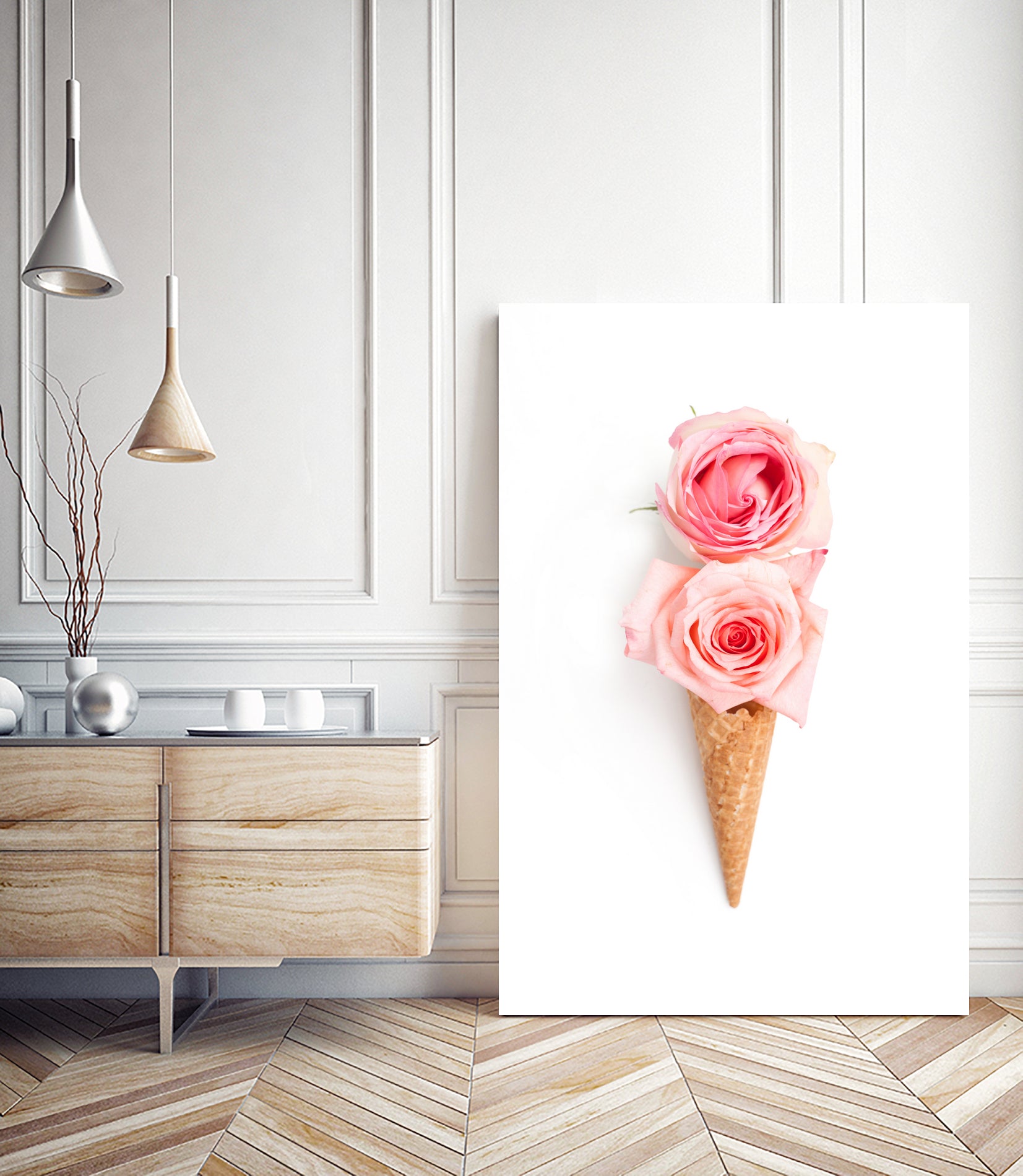 Two scoops by Olivia Lorot on GIANT ART - pink photo illustration