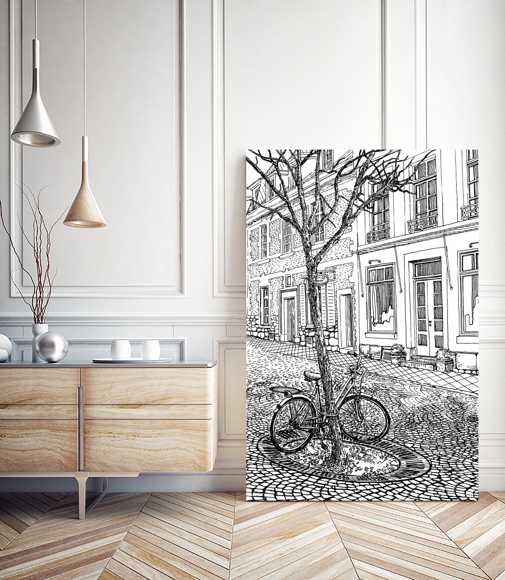 Aachen Bike by Evgenii Sarychev on GIANT ART - black photo illustration