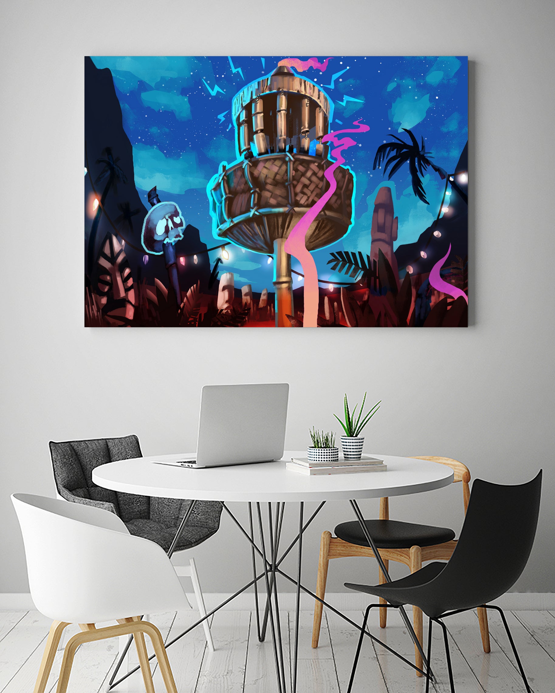 Tiki Golf by Mike Inscho on GIANT ART - blue digital painting