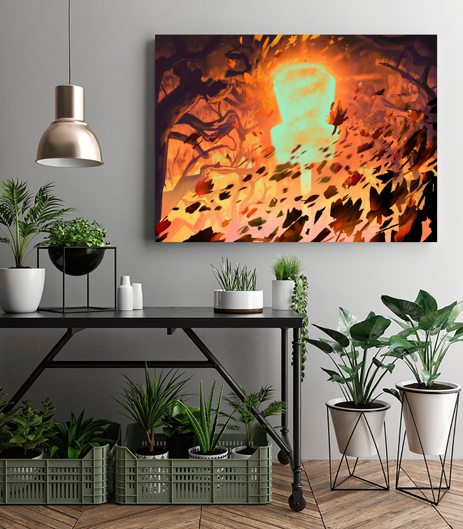 Foliage Storm by Mike Inscho on GIANT ART - orange digital painting