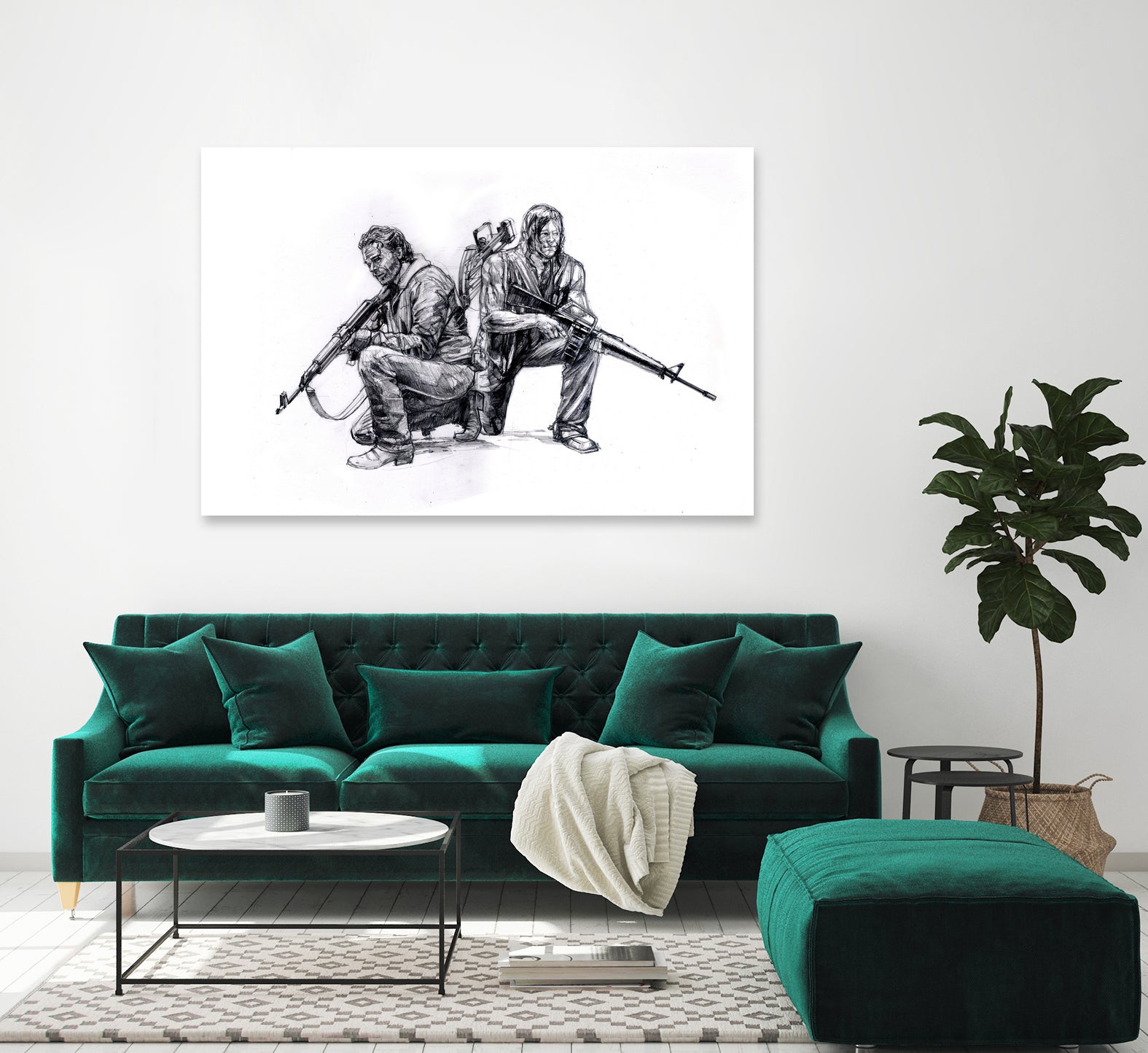 Walking dead by Maurice Pierse on GIANT ART - white digital drawing