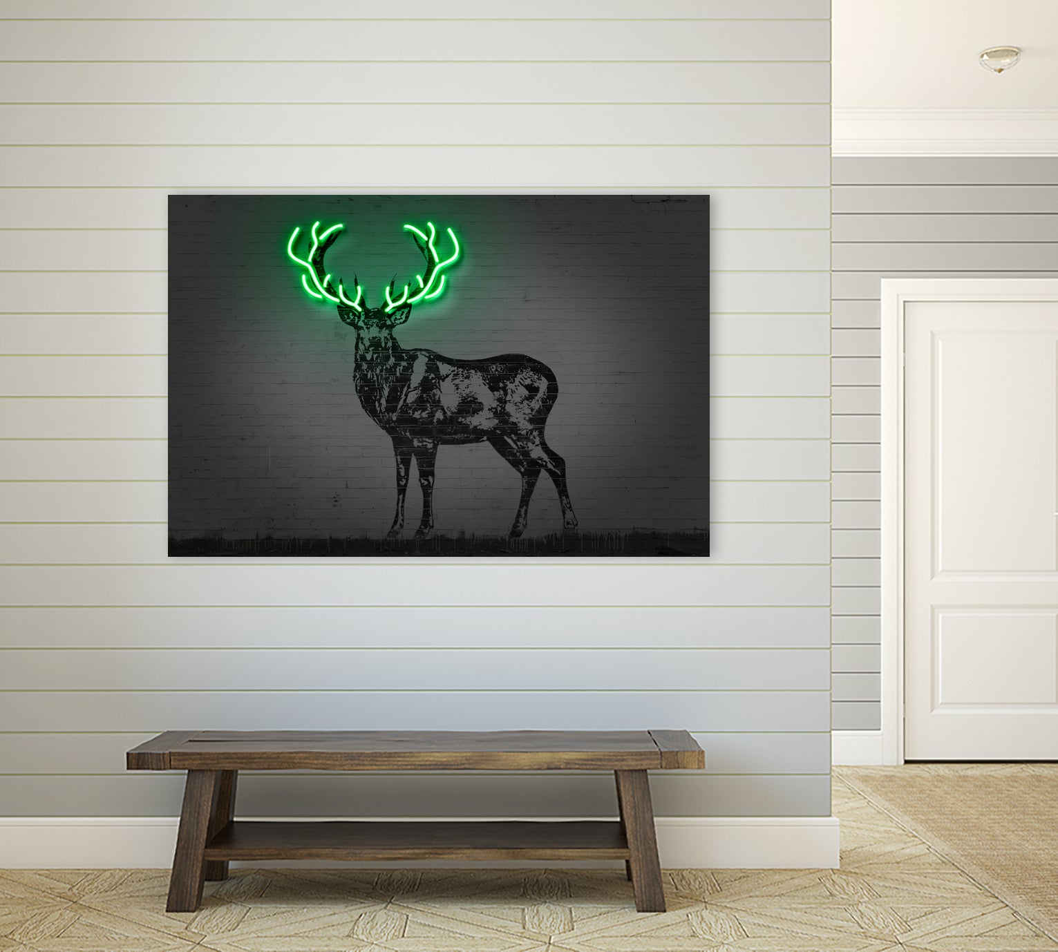 Deer by Octavian Mihai Mielu on GIANT ART - green digital drawing