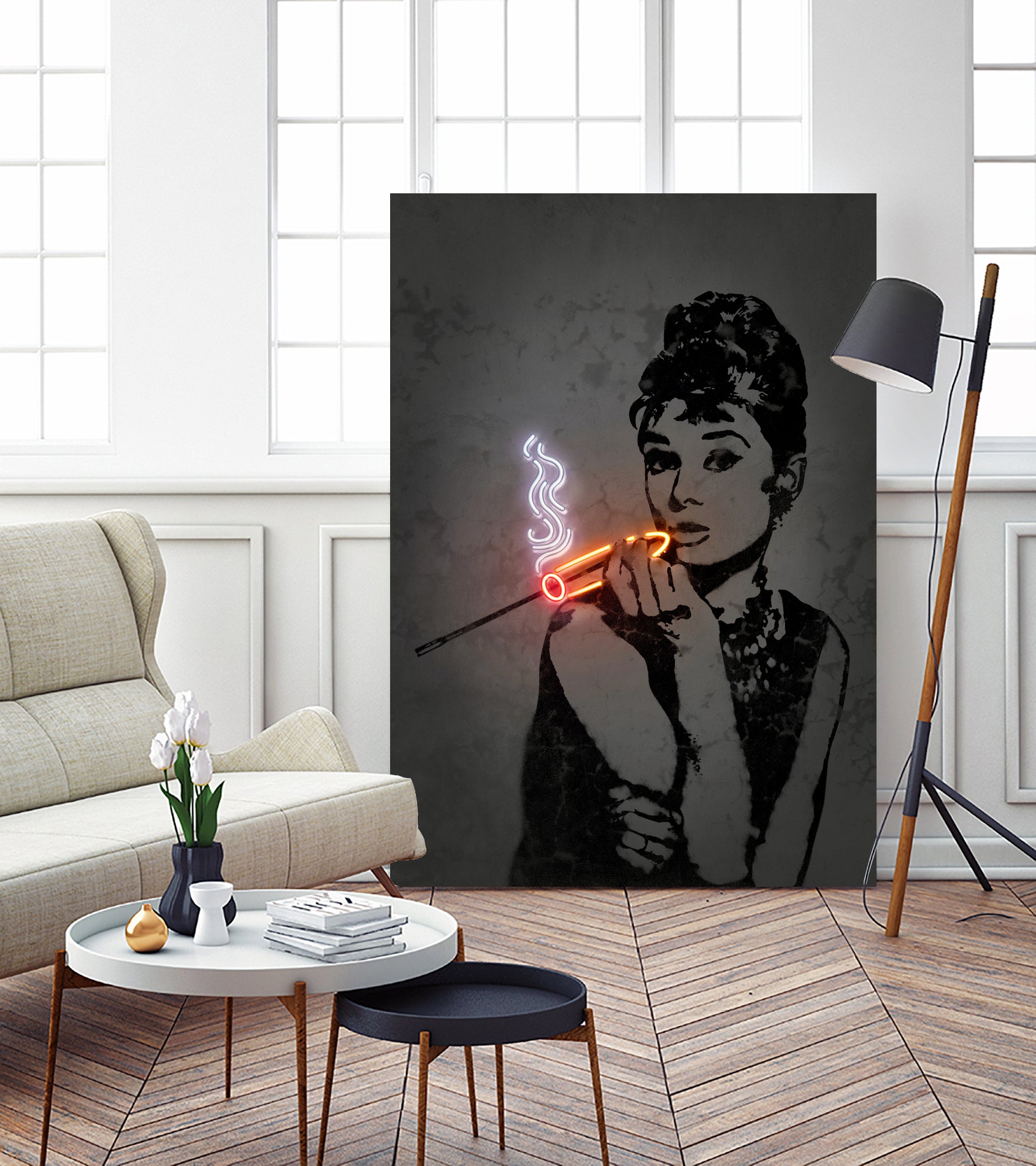 Audrey by Octavian Mihai Mielu on GIANT ART - orange digital drawing