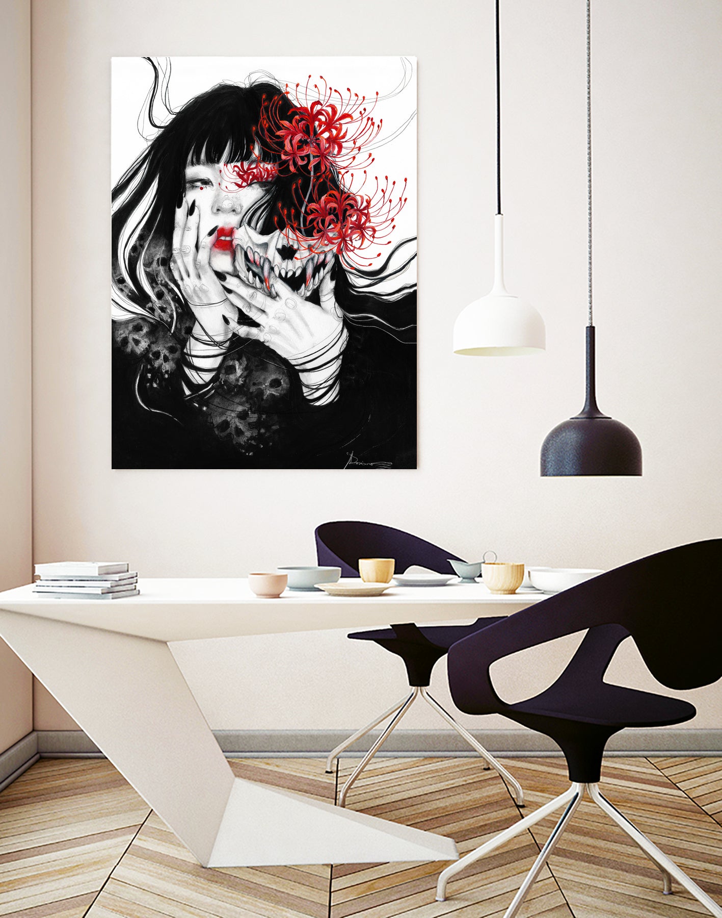 Hell Girl by Doriana Popa on GIANT ART - black mixed media