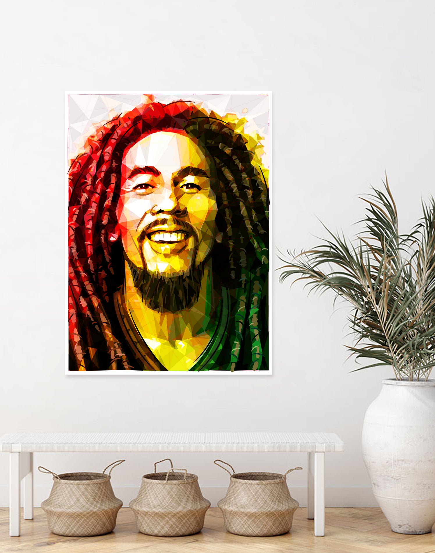 bob marley by Enrico Varrasso on GIANT ART - yellow digital painting