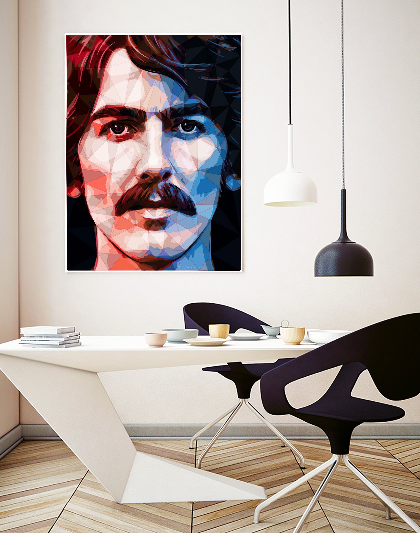 george harrison by Enrico Varrasso on GIANT ART - red digital painting