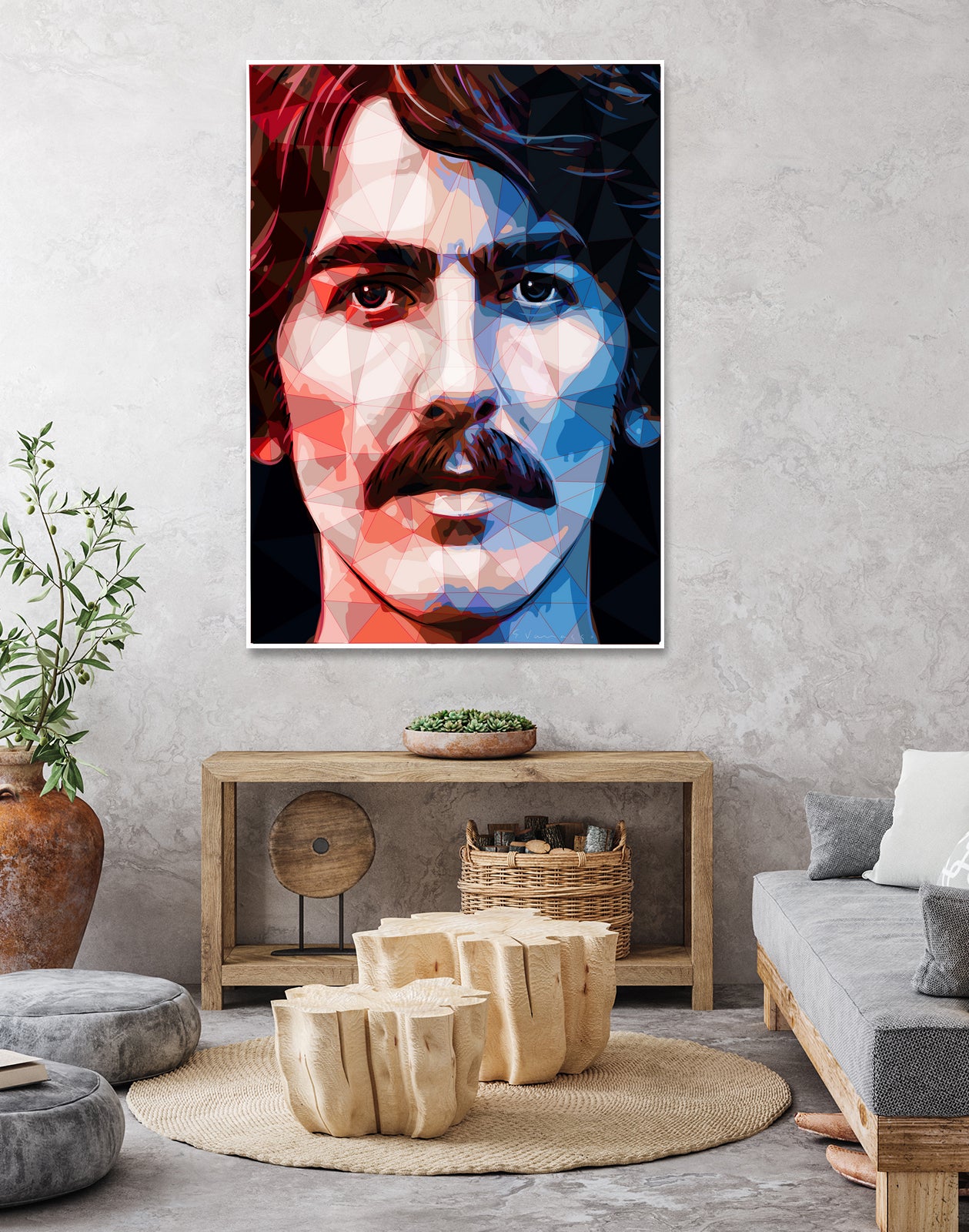 george harrison by Enrico Varrasso on GIANT ART - red digital painting