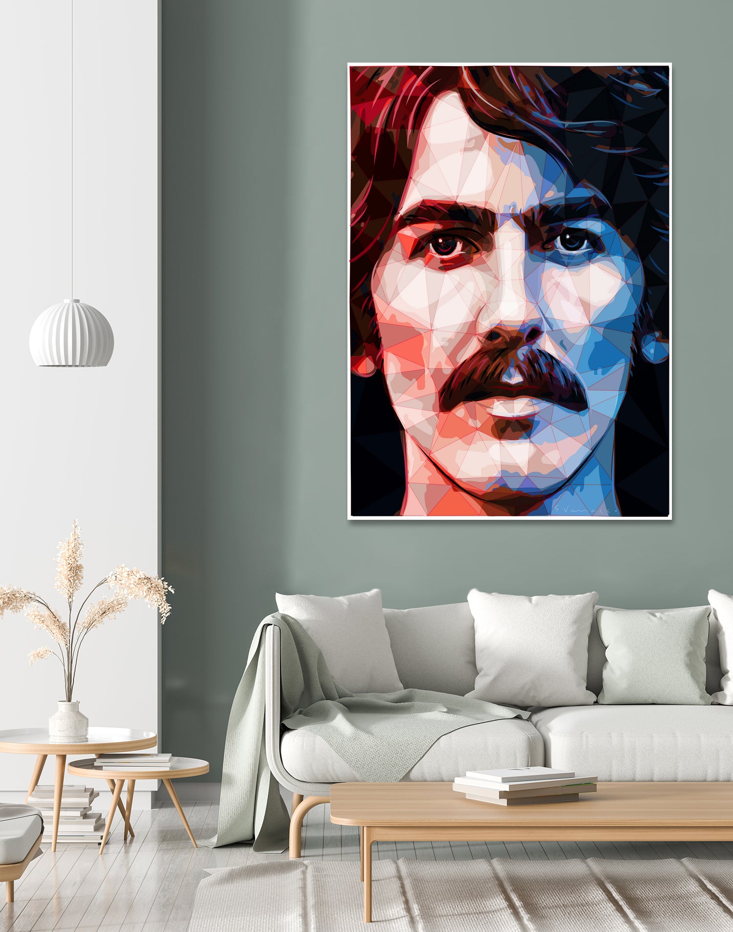 george harrison by Enrico Varrasso on GIANT ART - red digital painting