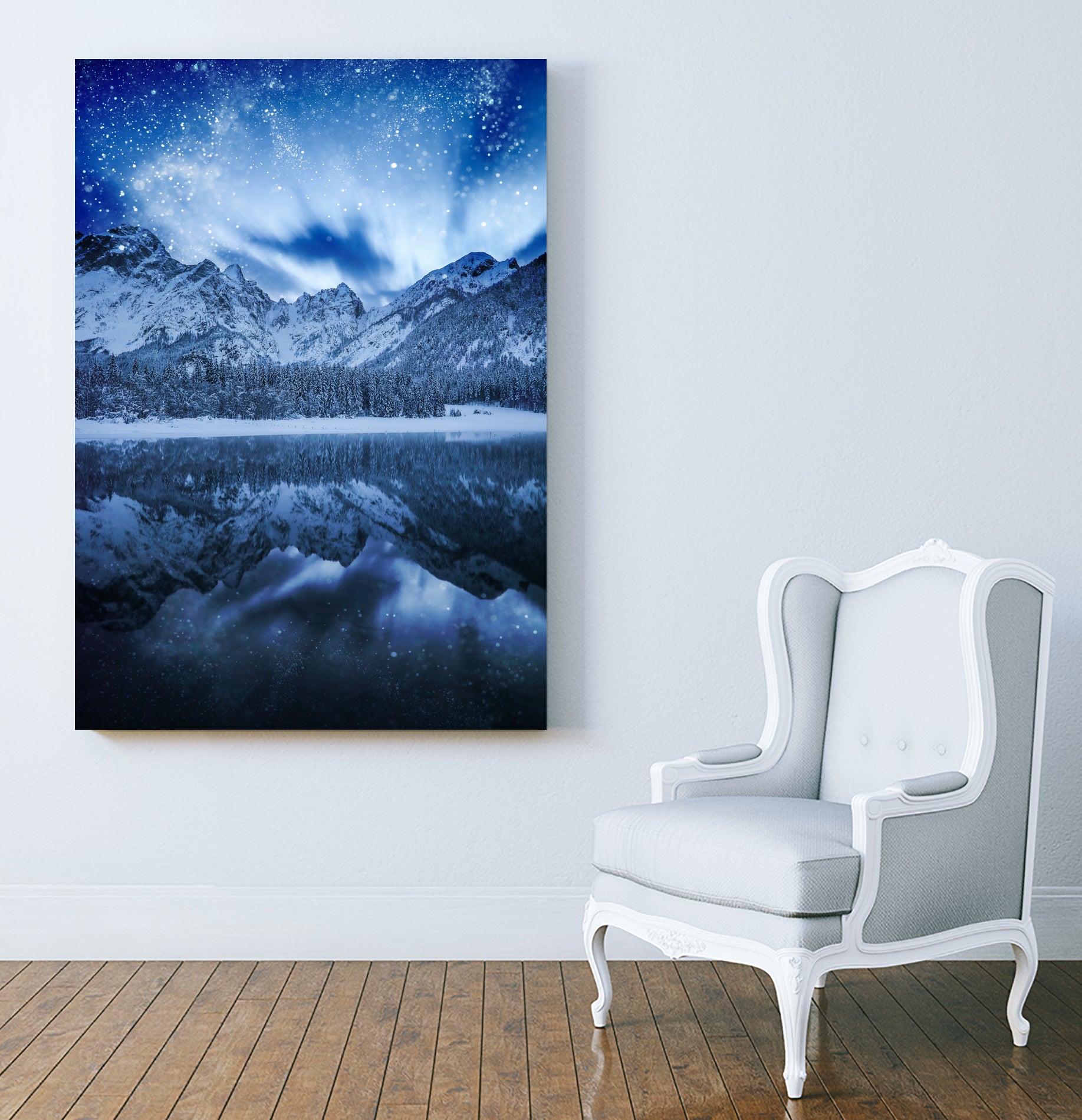 Fantasy at mountain lake by patrik lovrin on GIANT ART - blue photo manipulation