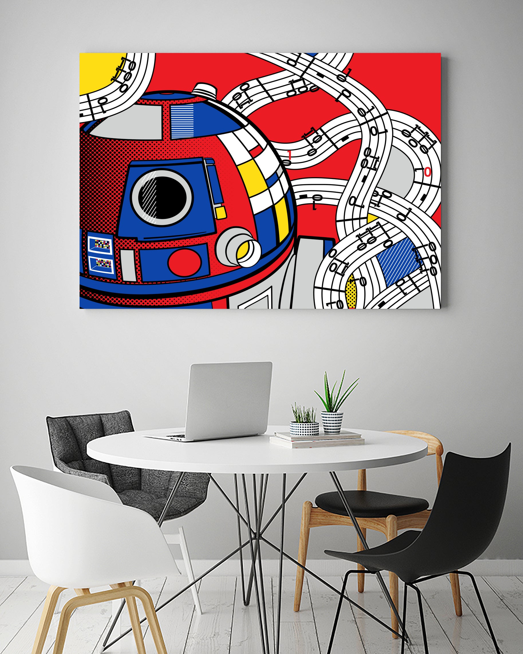 Star Wars Pop Art - R2D2 Abstract by Thomas Bergmann on GIANT ART - red digital painting