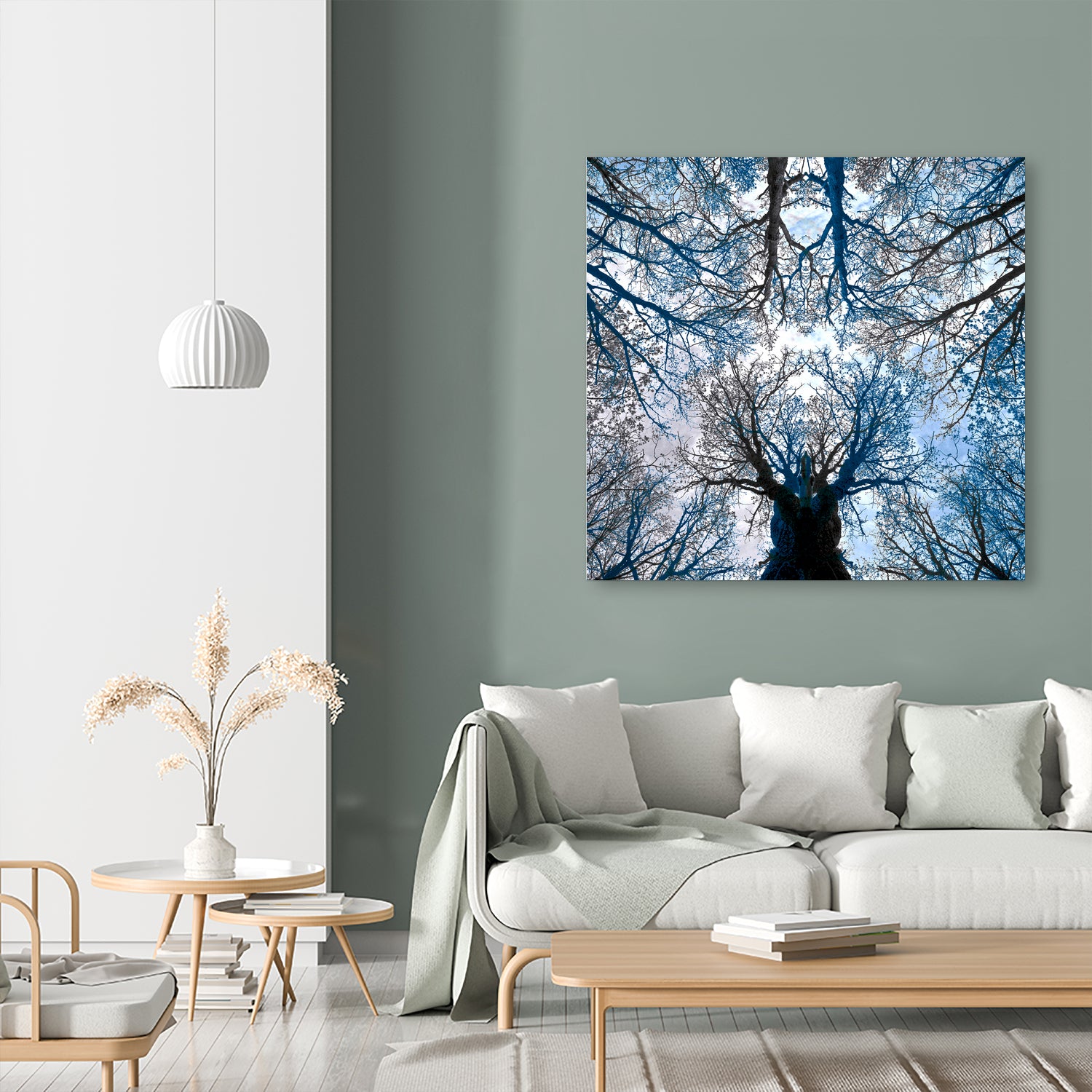Meditative power of forest by SILVIA WISCHEROPP on GIANT ART - blue photo illustration