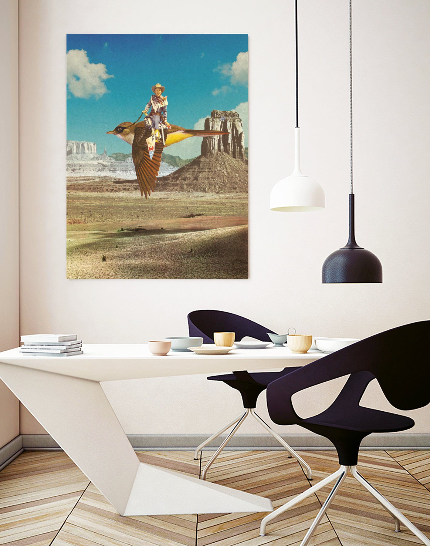 Happy Trails by Sammy Slabbinck on GIANT ART - blue photo illustration