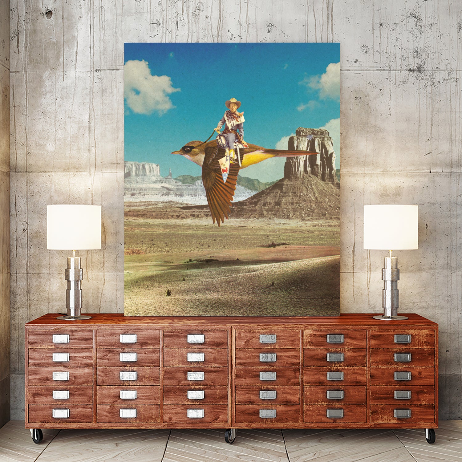 Happy Trails by Sammy Slabbinck on GIANT ART - blue photo illustration